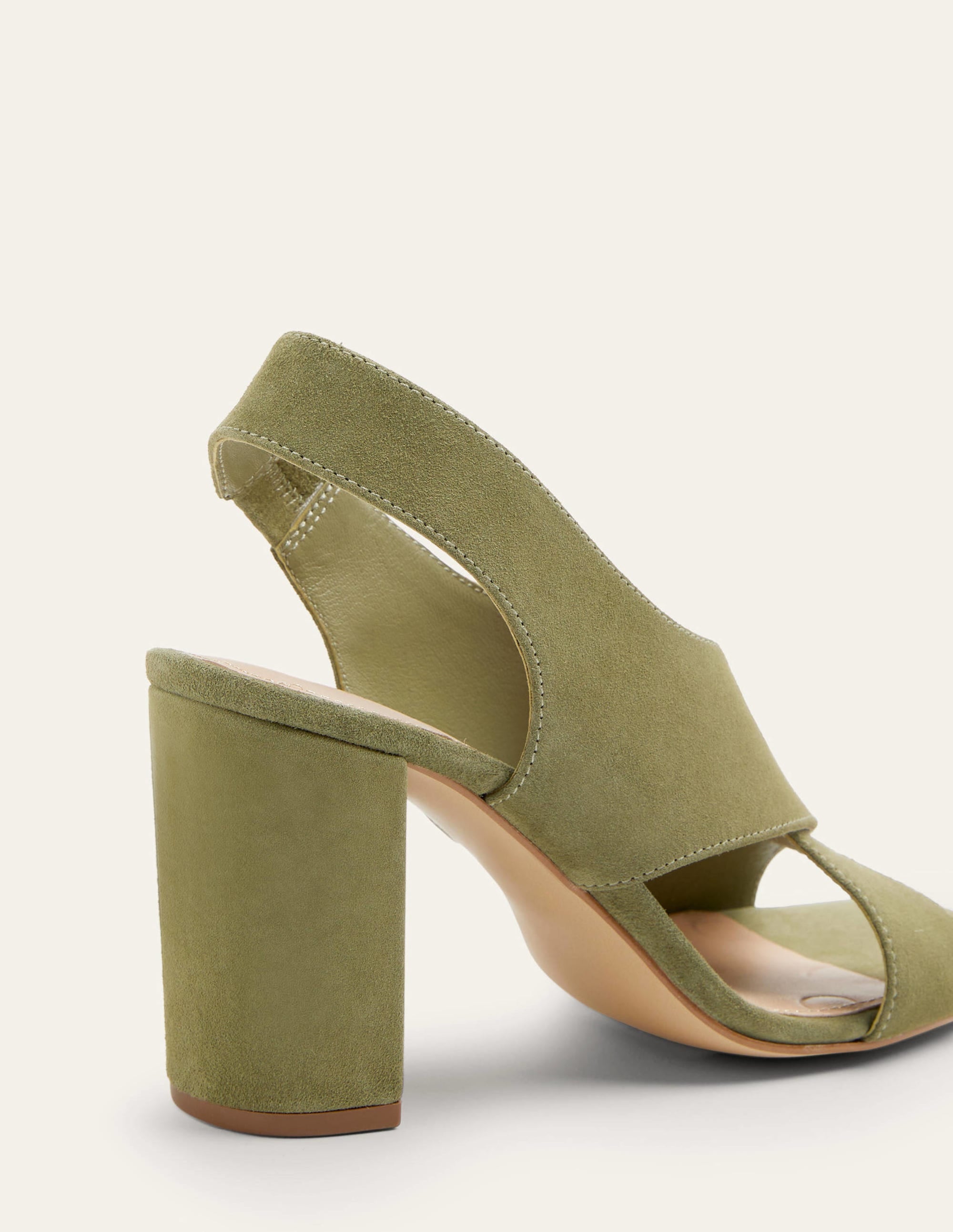 Cross Strap Heeled Sandals-Rainforest Floor - Image 7