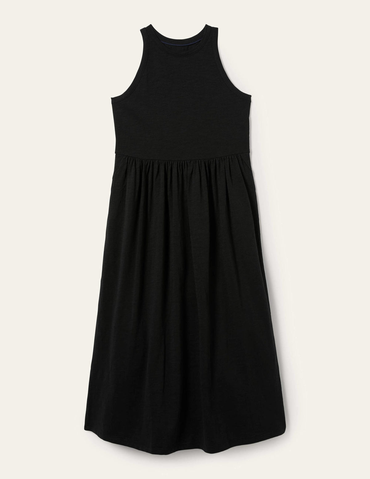 Sleeveless Jersey Midi Dress-Black - Image 11