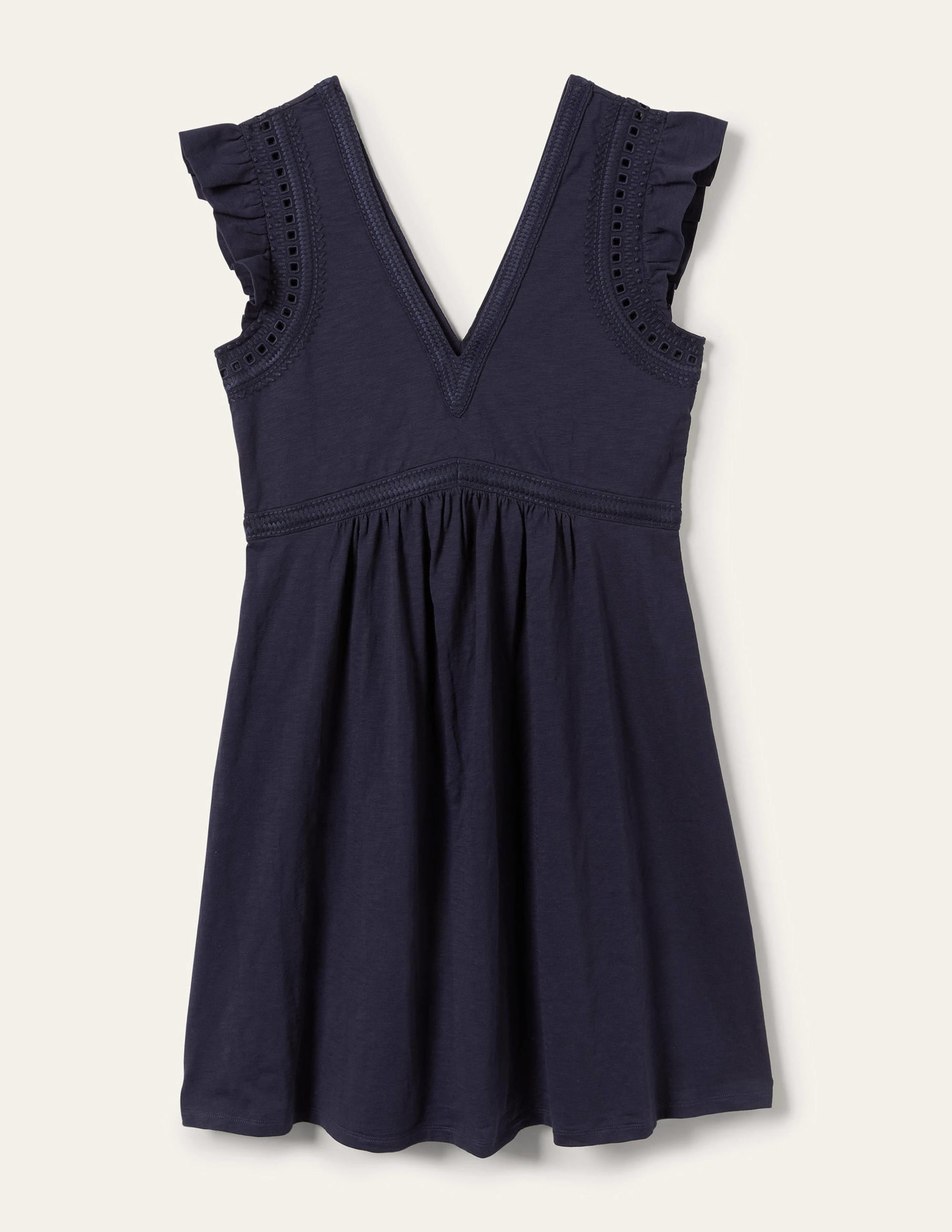 Empire Detail Jersey Dress-Navy - Image 10