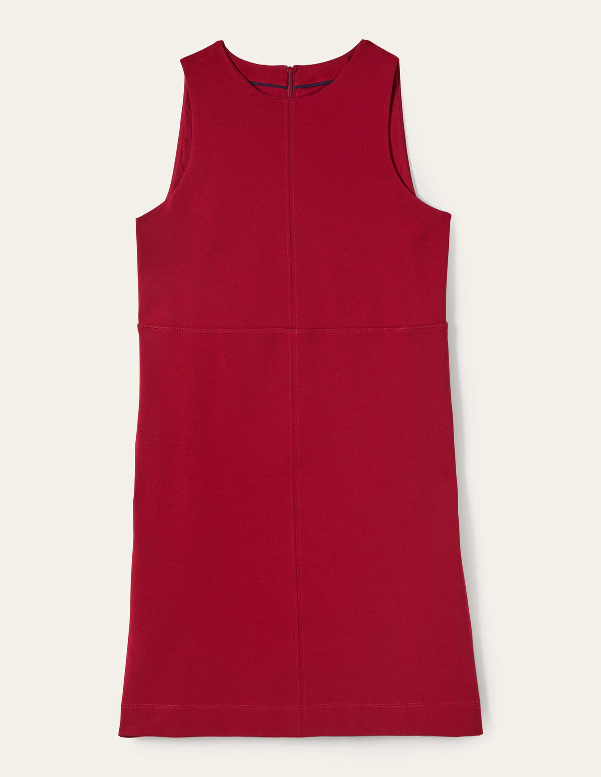 Jersey Mini Shift Dress-Russet Red - Image 9