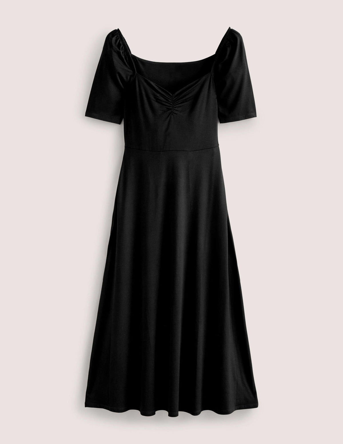Sweetheart Jersey Midi Dress-Black - Image 6