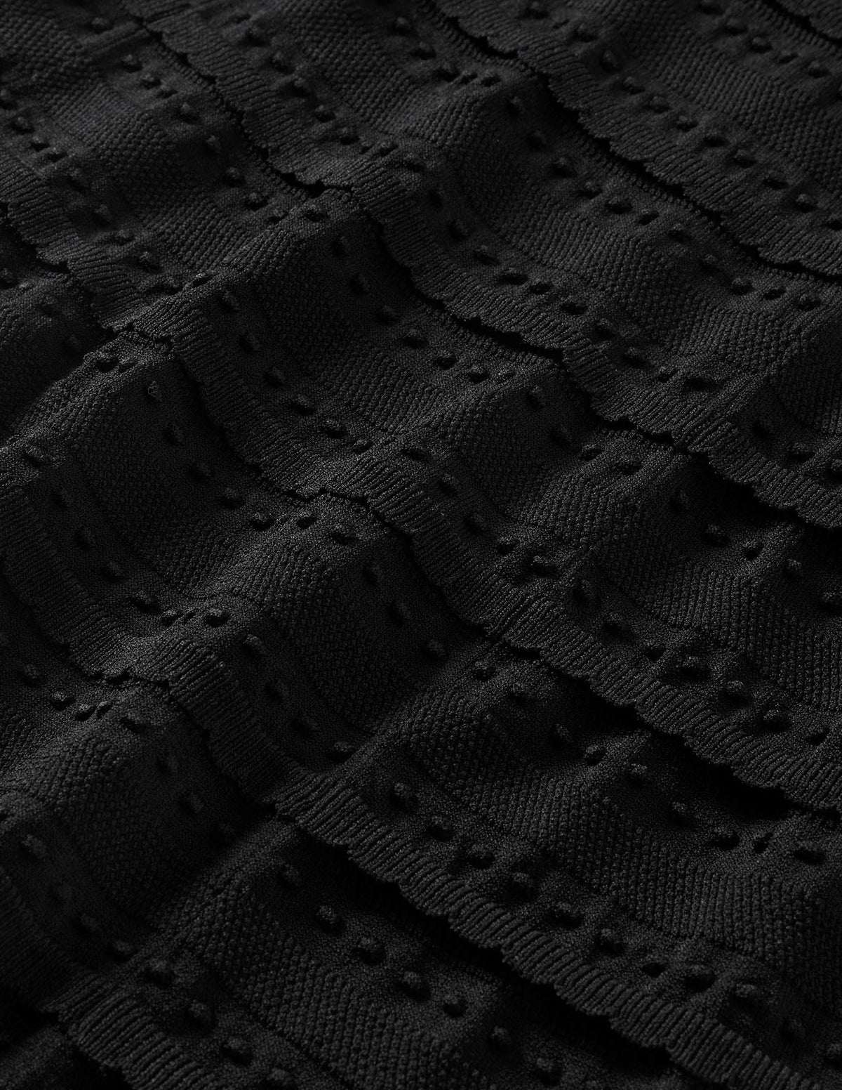 Detail Knitted Mini Dress-Black - Image 6