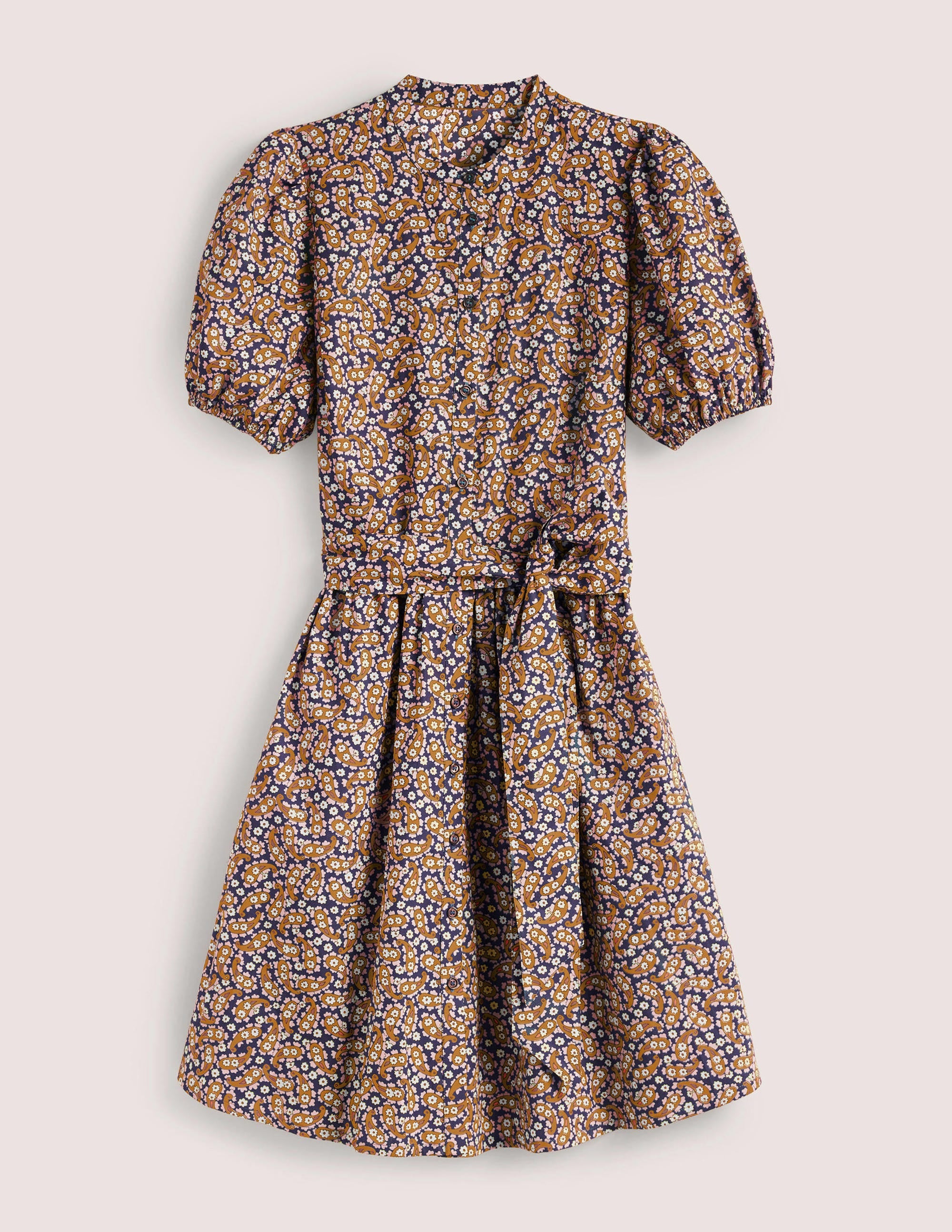 Tiered Shirt Dress-Citronelle, Petal Paisley - Image 6