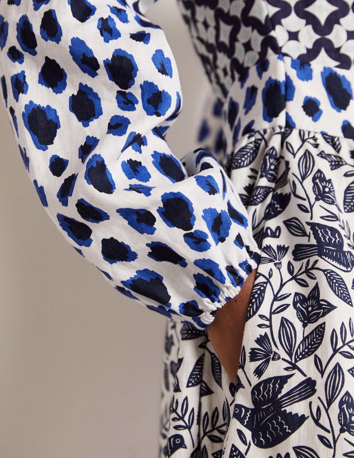 Repurposed Tiered Maxi Dress-Blue-2