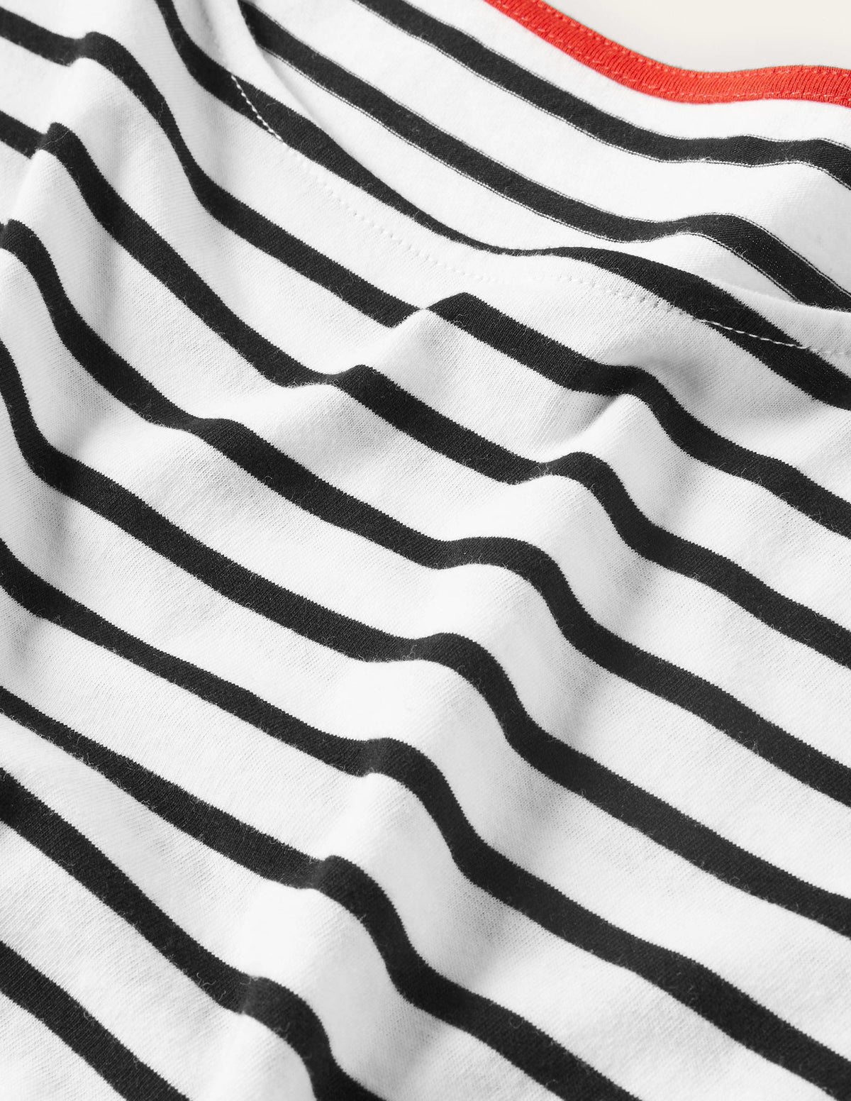 Short Sleeve Breton T-Shirt-Ivory / Black Stripe-6