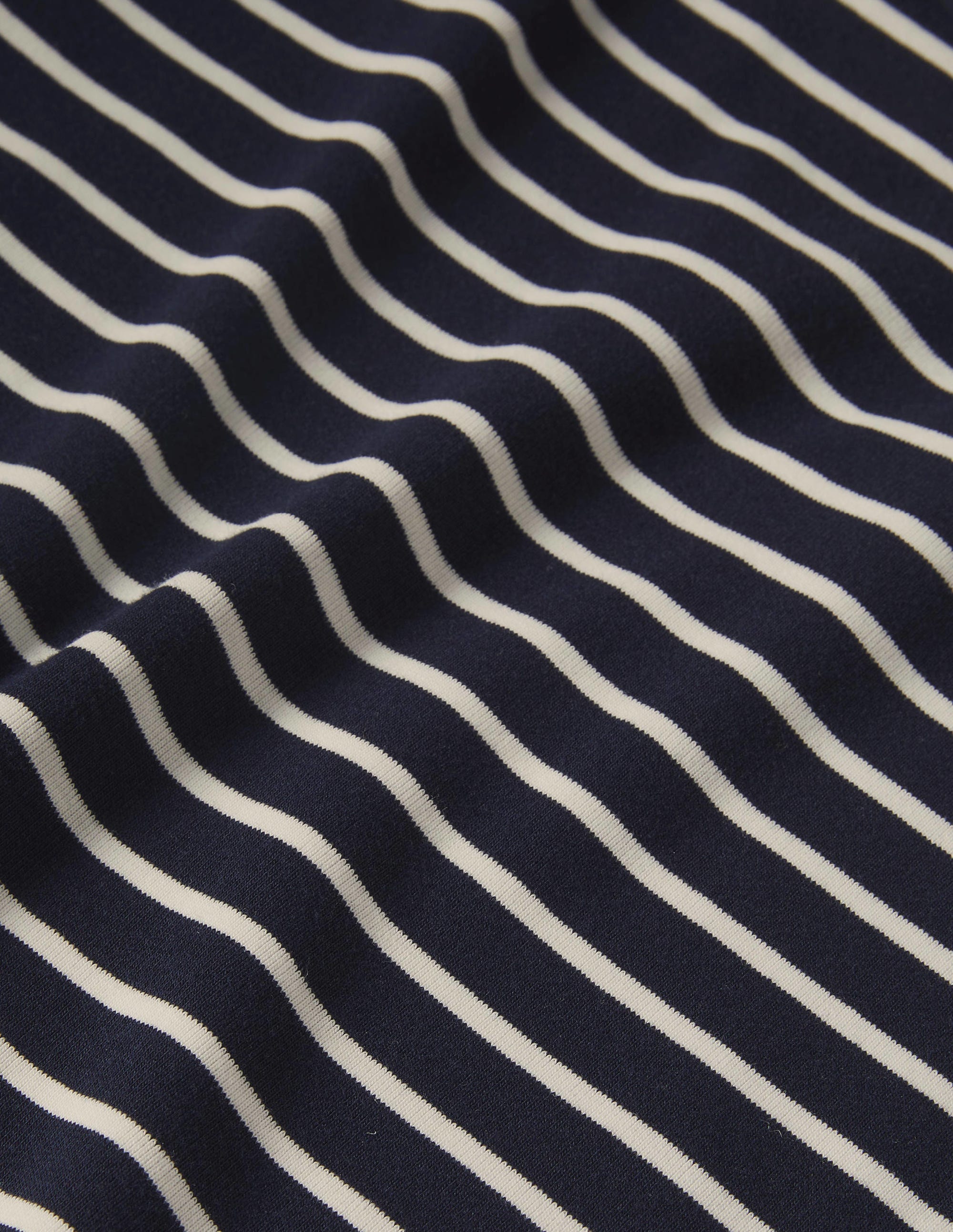 Essential Roll-neck Top-Navy / Ivory Stripe - Image 10
