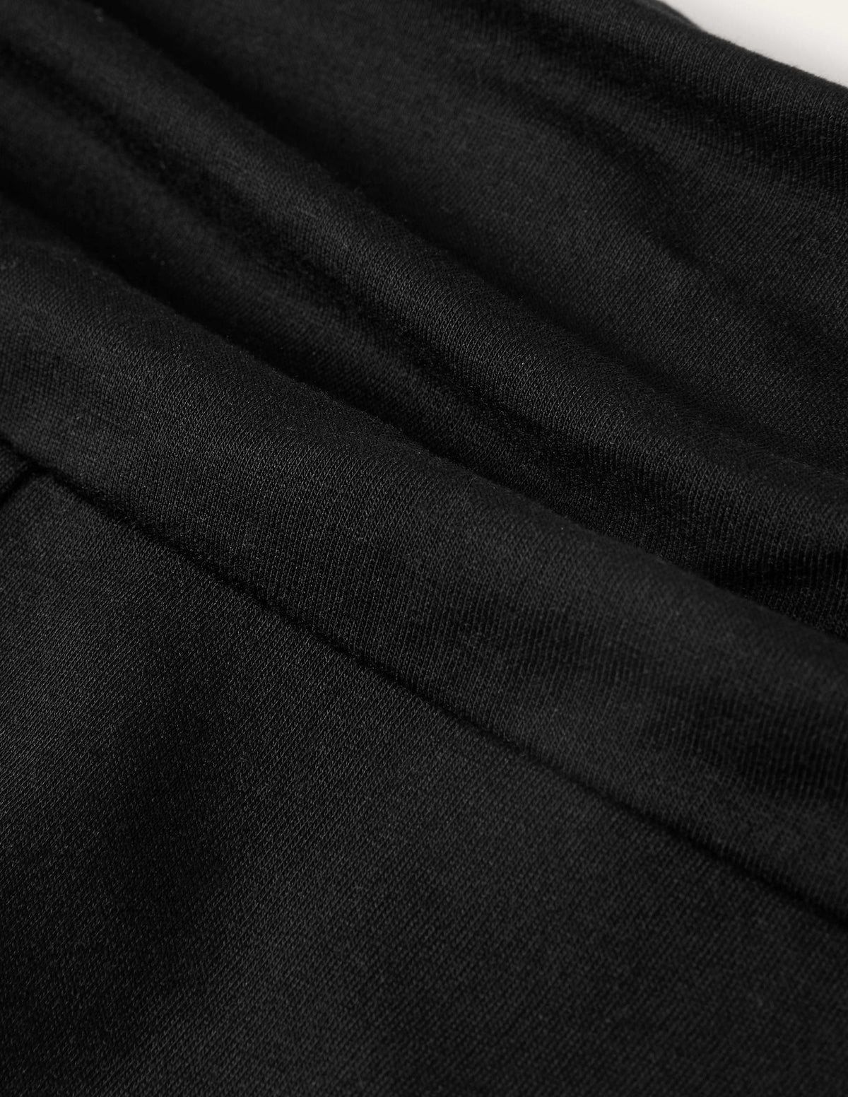 Wide Leg Jersey Trousers-Black-9