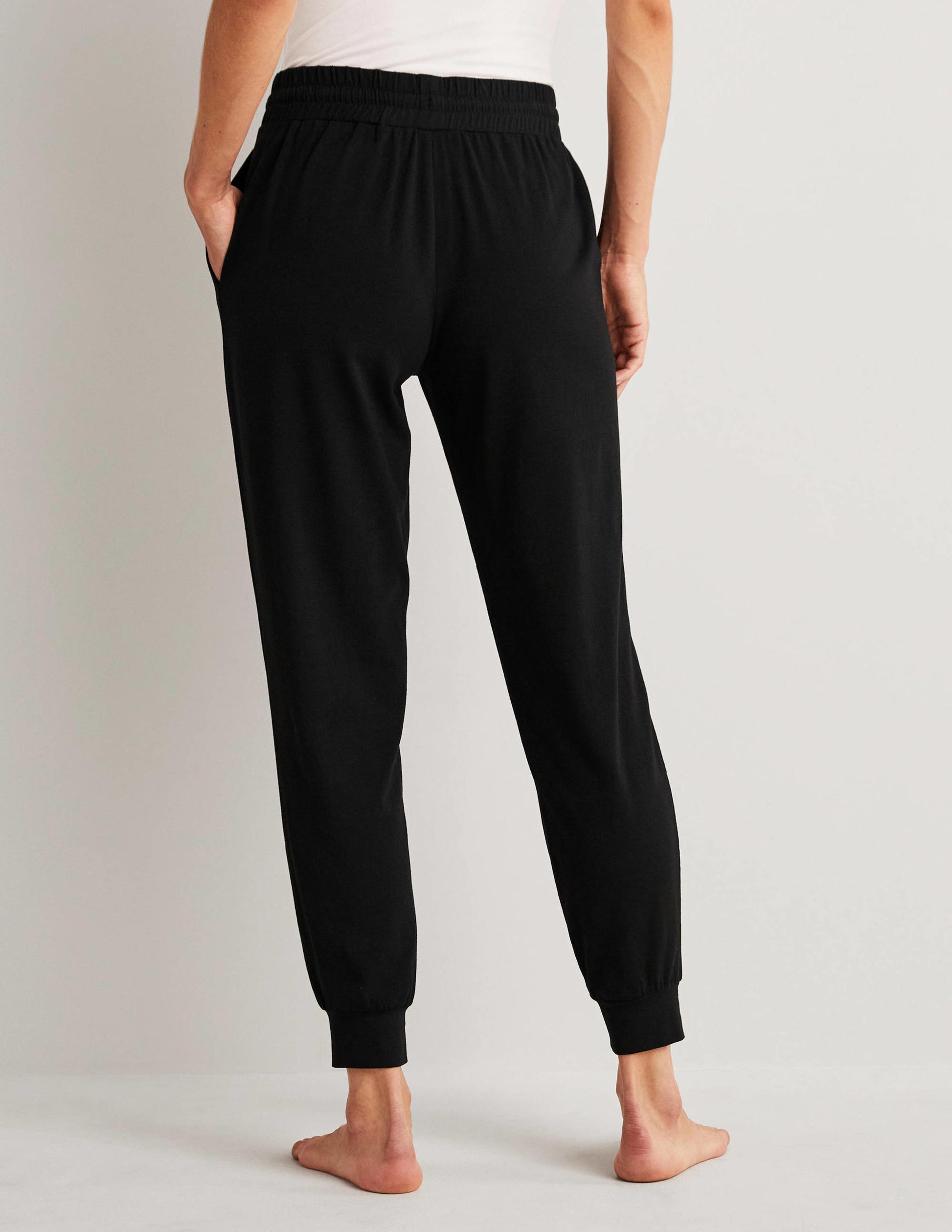 Cuffed Jersey Joggers-Black-6
