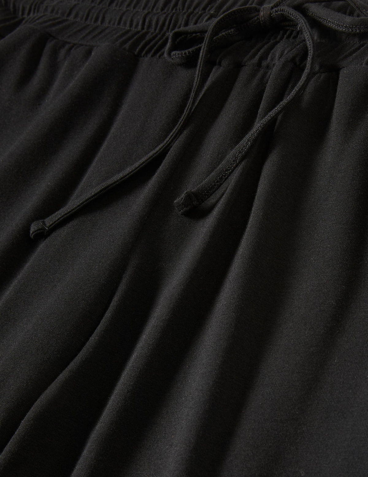 Cuffed Jersey Joggers-Black - Image 8