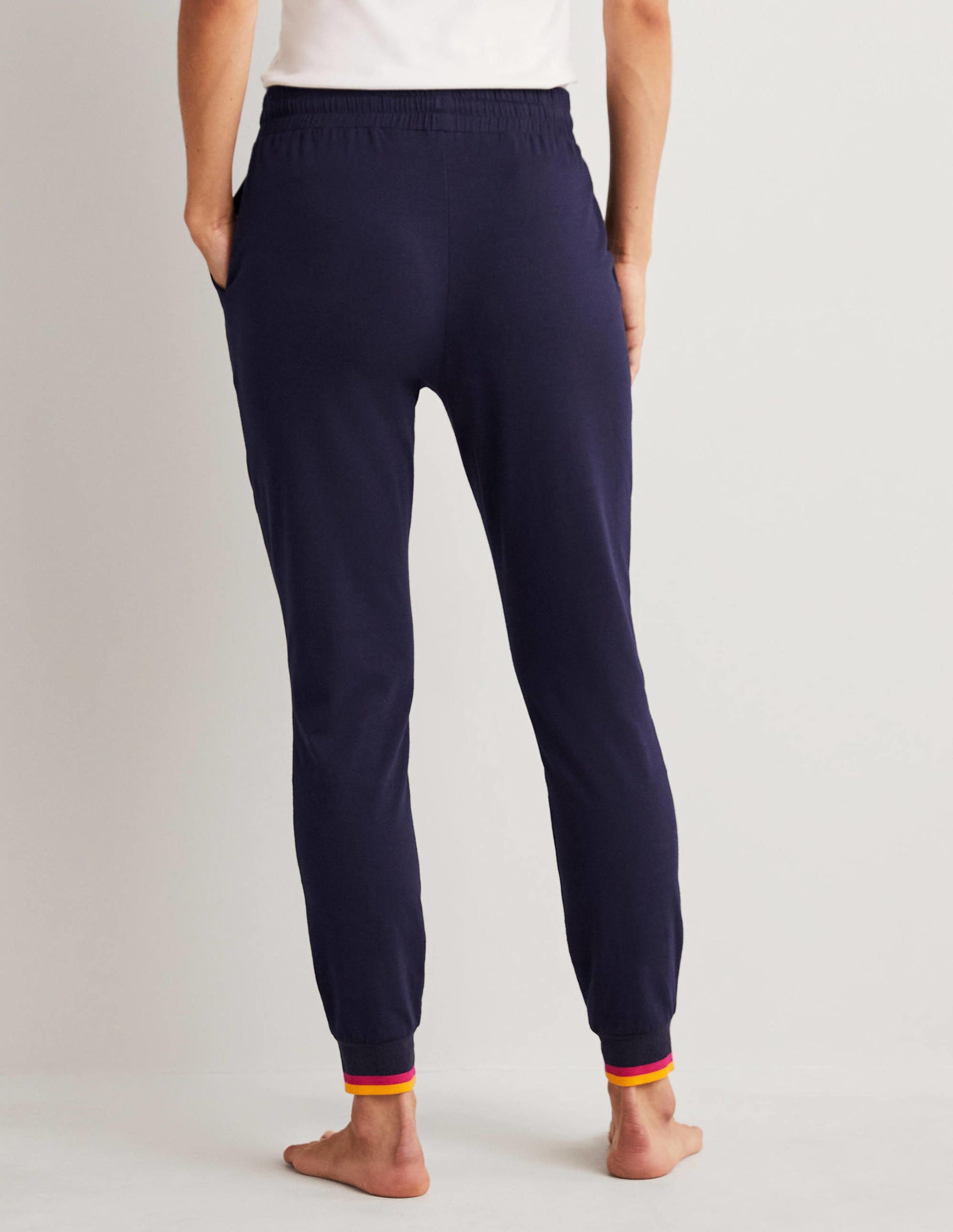 Cuffed Jersey Joggers-Navy-8