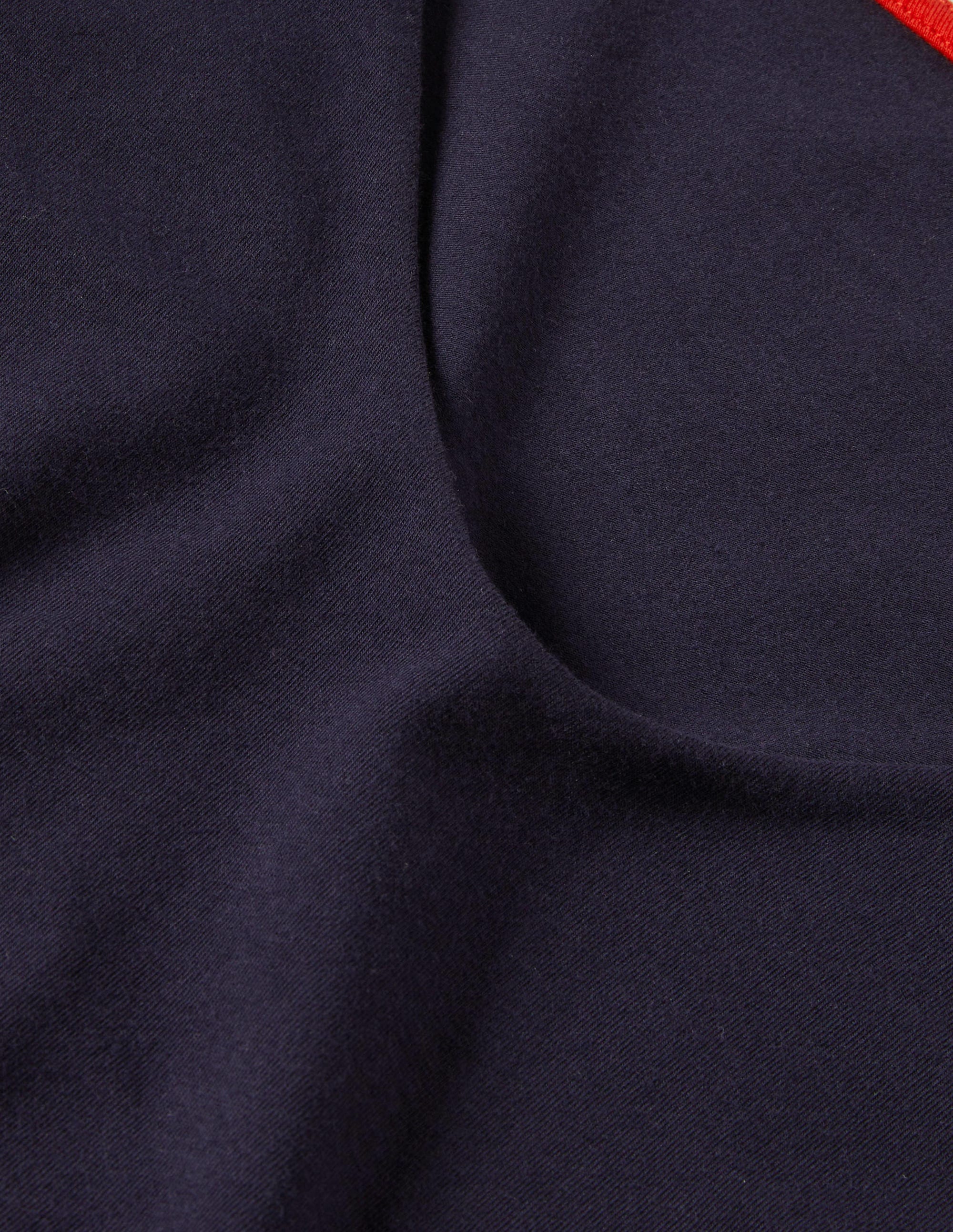 Double Layer V-neck Top-Navy - Image 9
