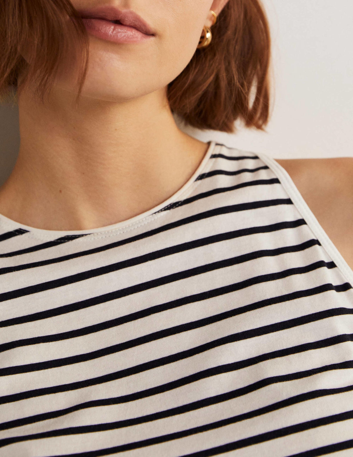 Supersoft Vest-Ivory / Navy Stripe - Image 6