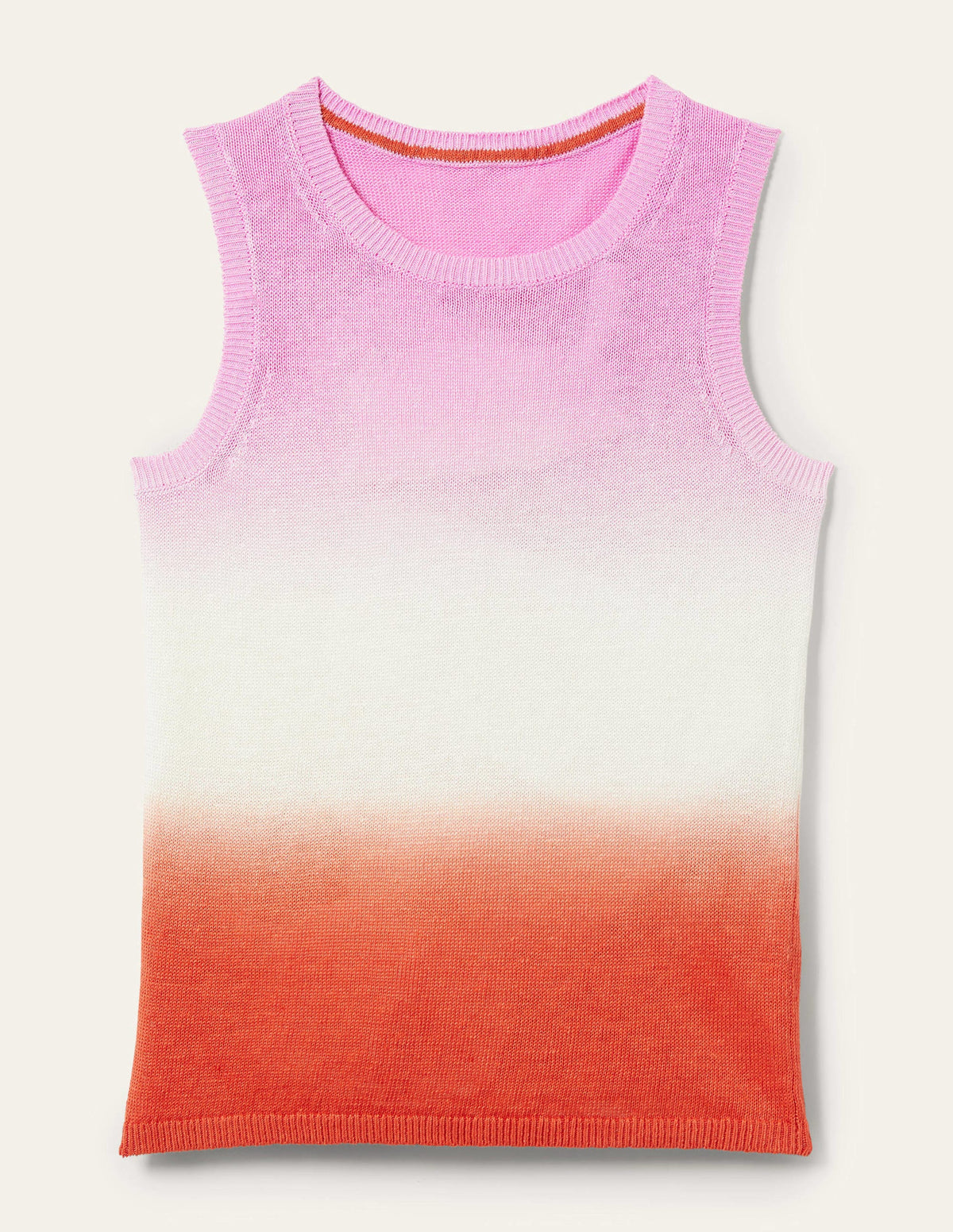 Dip-Dye Linen Vest-Firecracker/ Bon Bon Ombre - Image 12