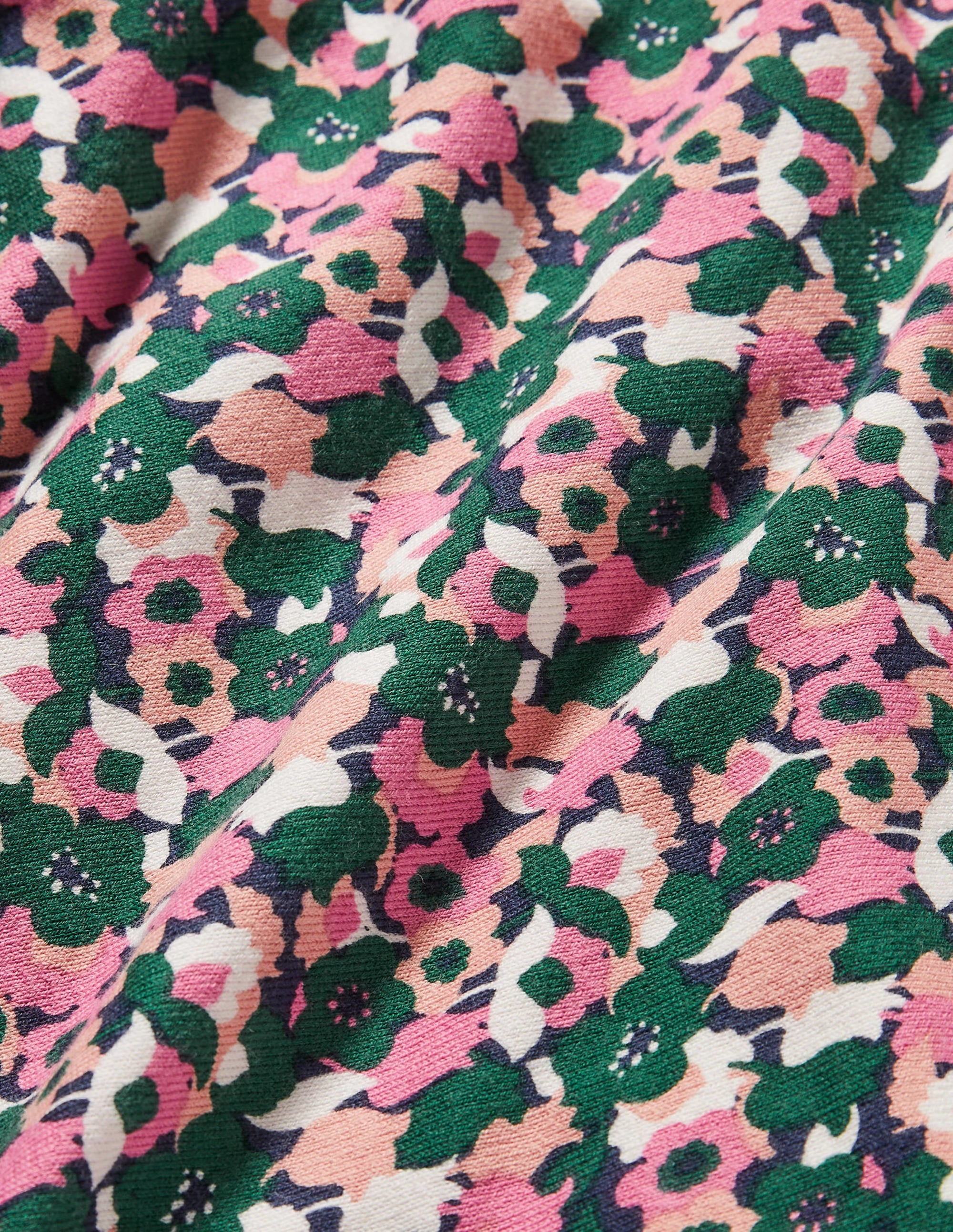 Cotton Crew Neck Jumper-Wild Rose, Tulip Cluster - Image 6