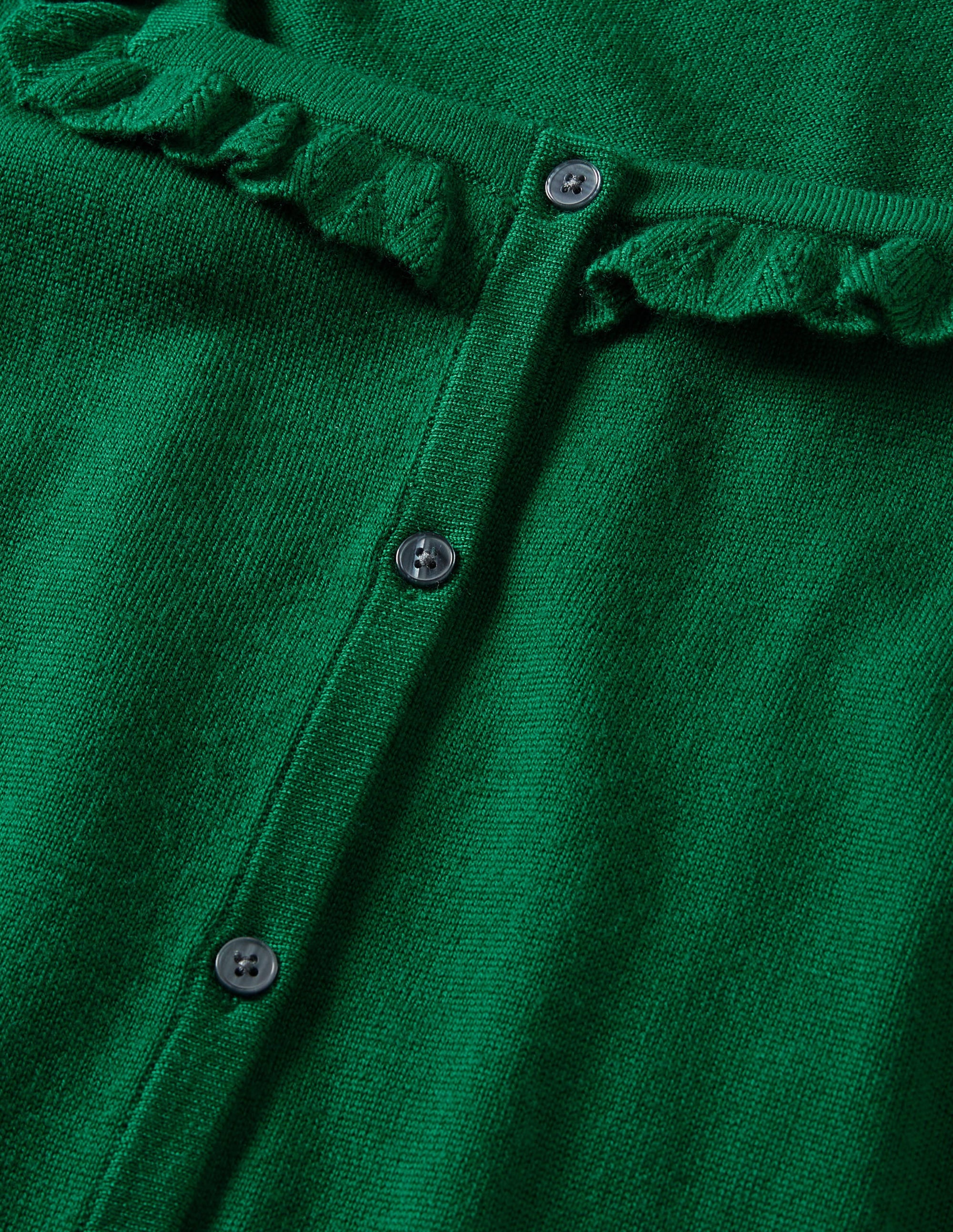 Square Neck Merino Cardigan-Trekking Green - Image 6
