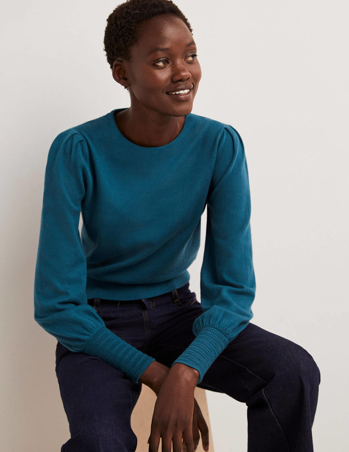 Pointelle-Detailed Jumper-Baltic Blue - Image 4
