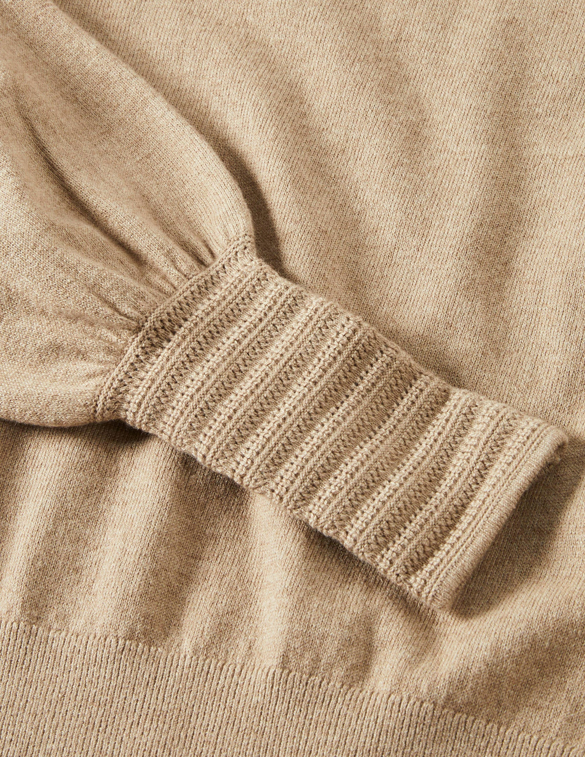 Pointelle-Detailed Jumper-Mink Melange-5