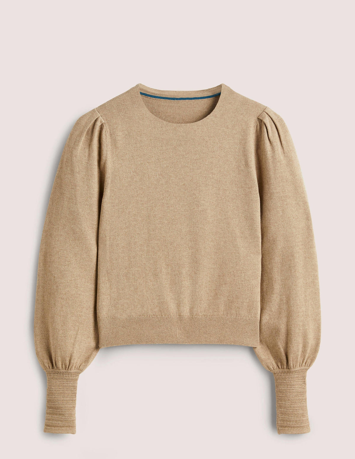 Pointelle-Detailed Jumper-Mink Melange-6