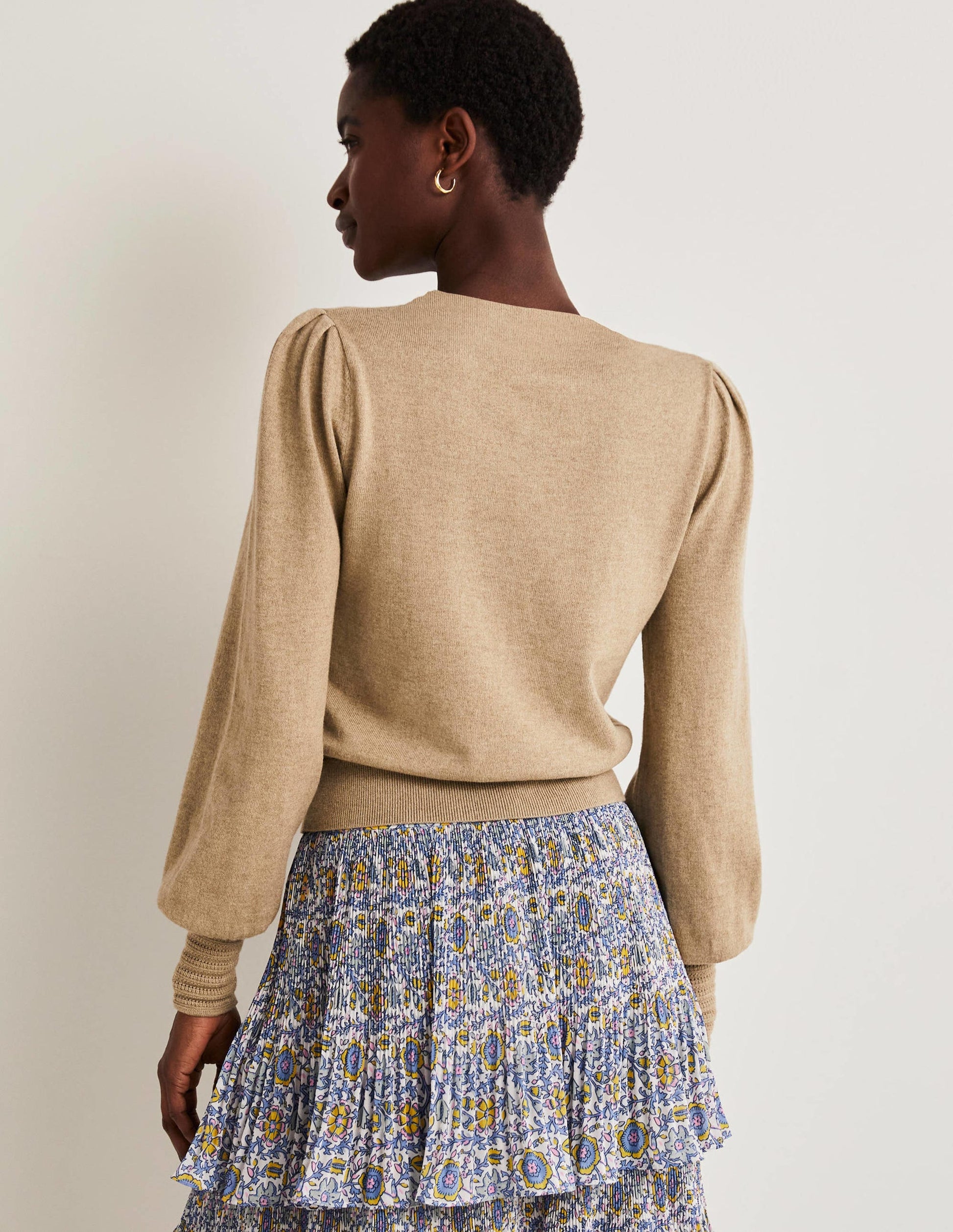 Pointelle-Detailed Jumper-Mink Melange-3