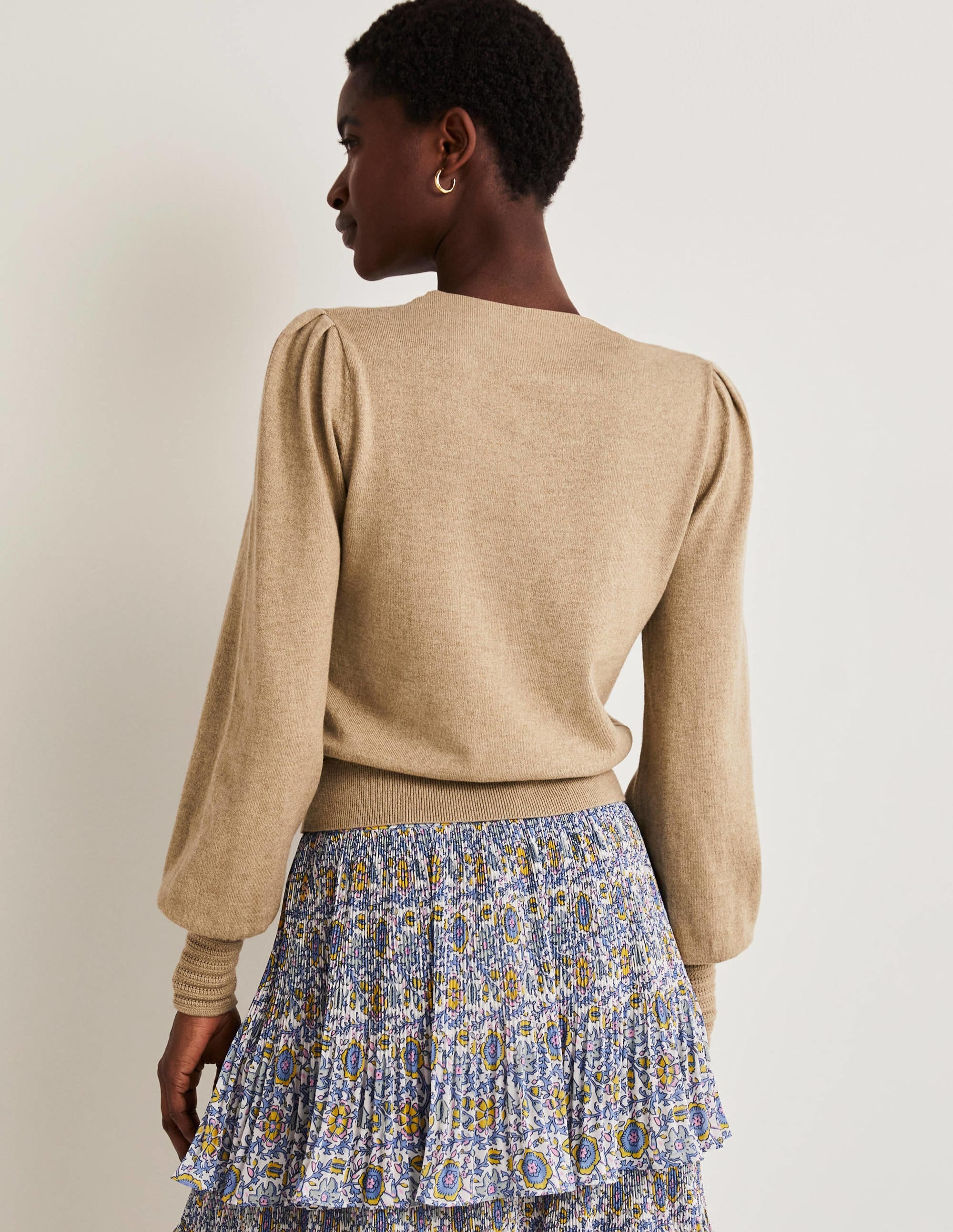 Pointelle-Detailed Jumper-Mink Melange - Image 3