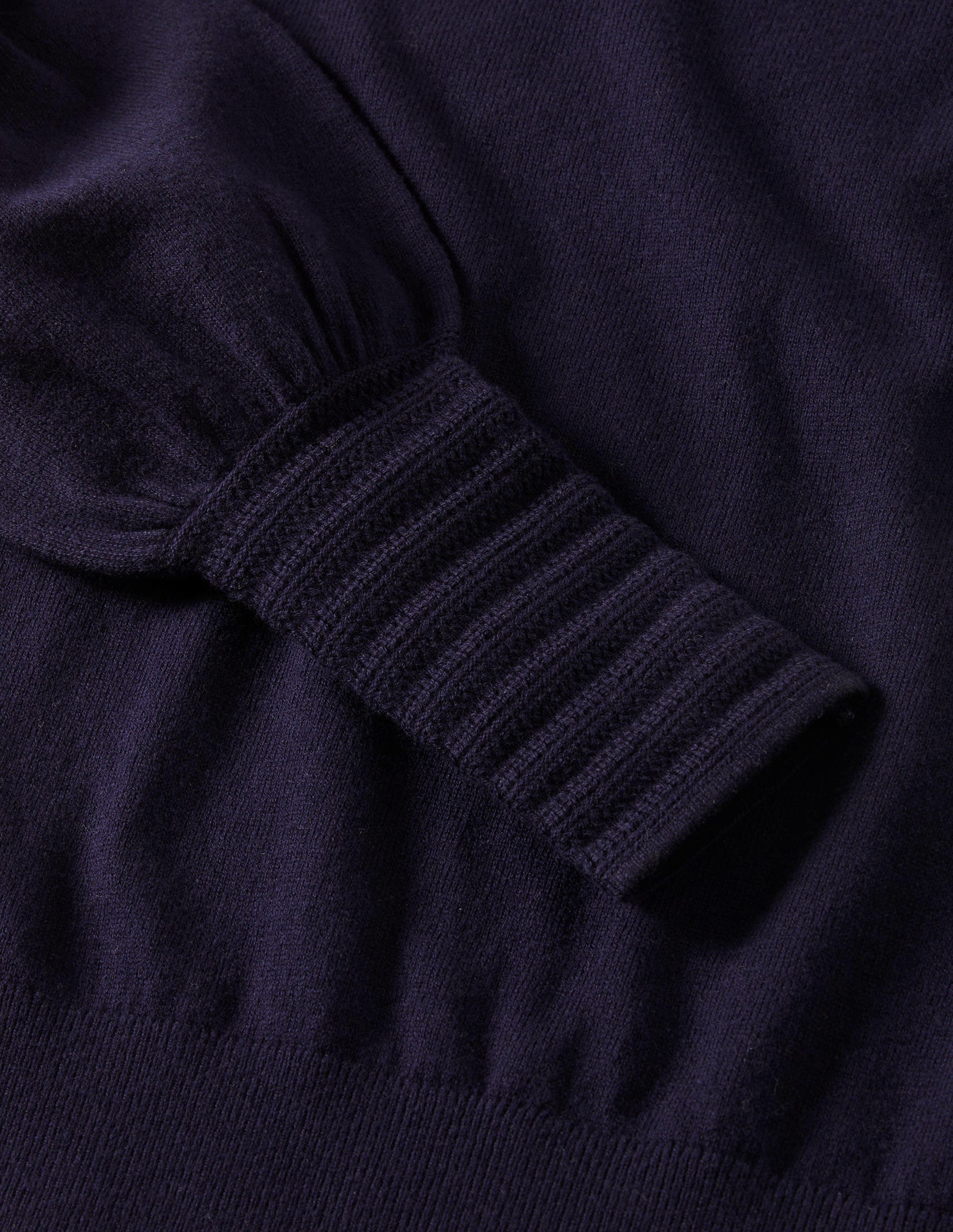 Pointelle-Detailed Jumper-Navy - Image 5