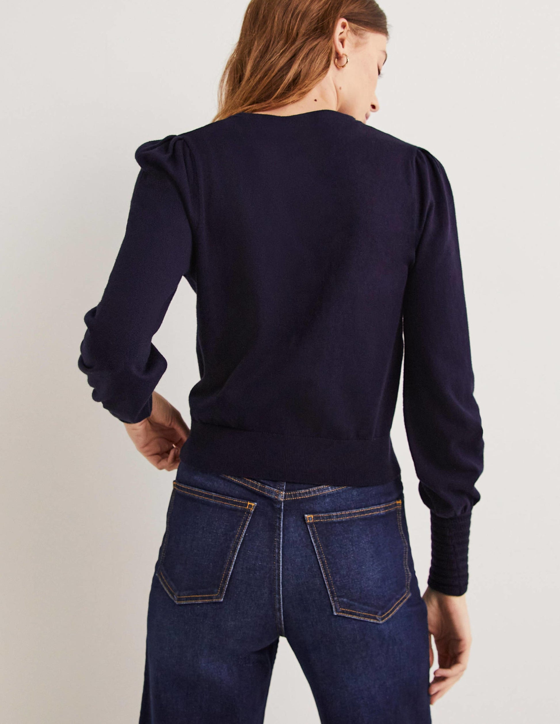 Pointelle-Detailed Jumper-Navy-3