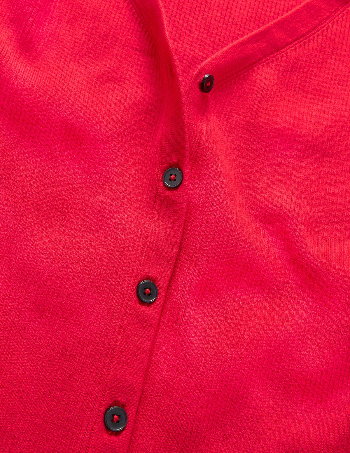 Ribbed Sweetheart Cardigan-Strawberry Tart Red-6