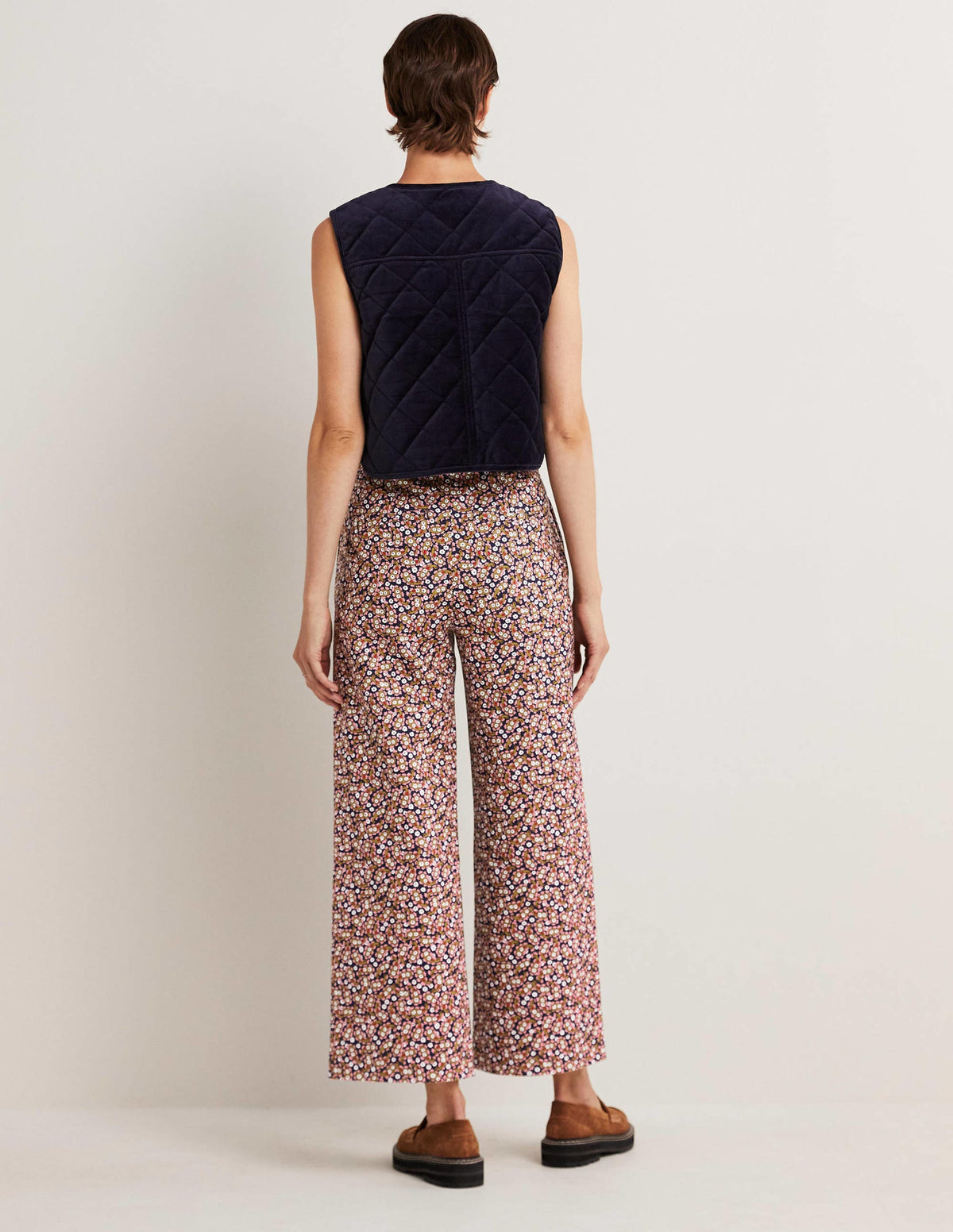 High Waisted Richmond Trousers-Citronelle, Petal Paisley - Image 3