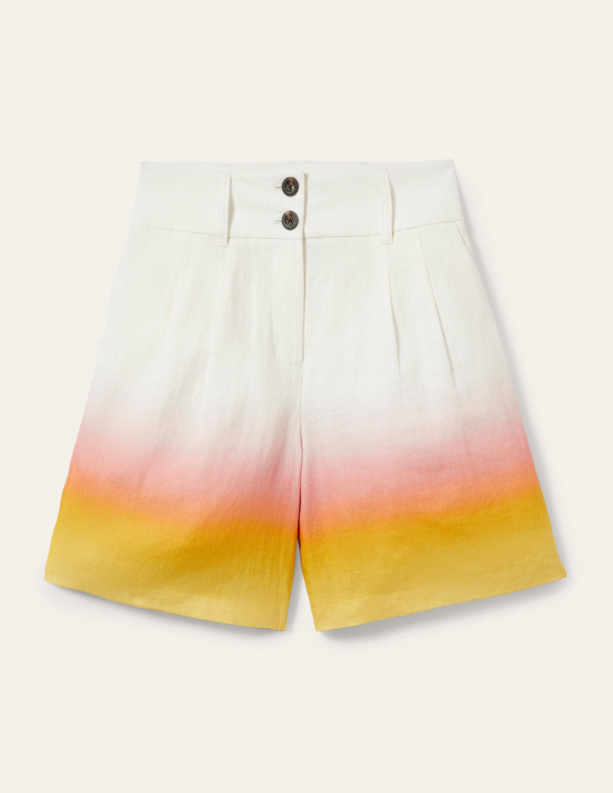 Linen Pleat Shorts-Pink and Yellow Ombre - Image 9