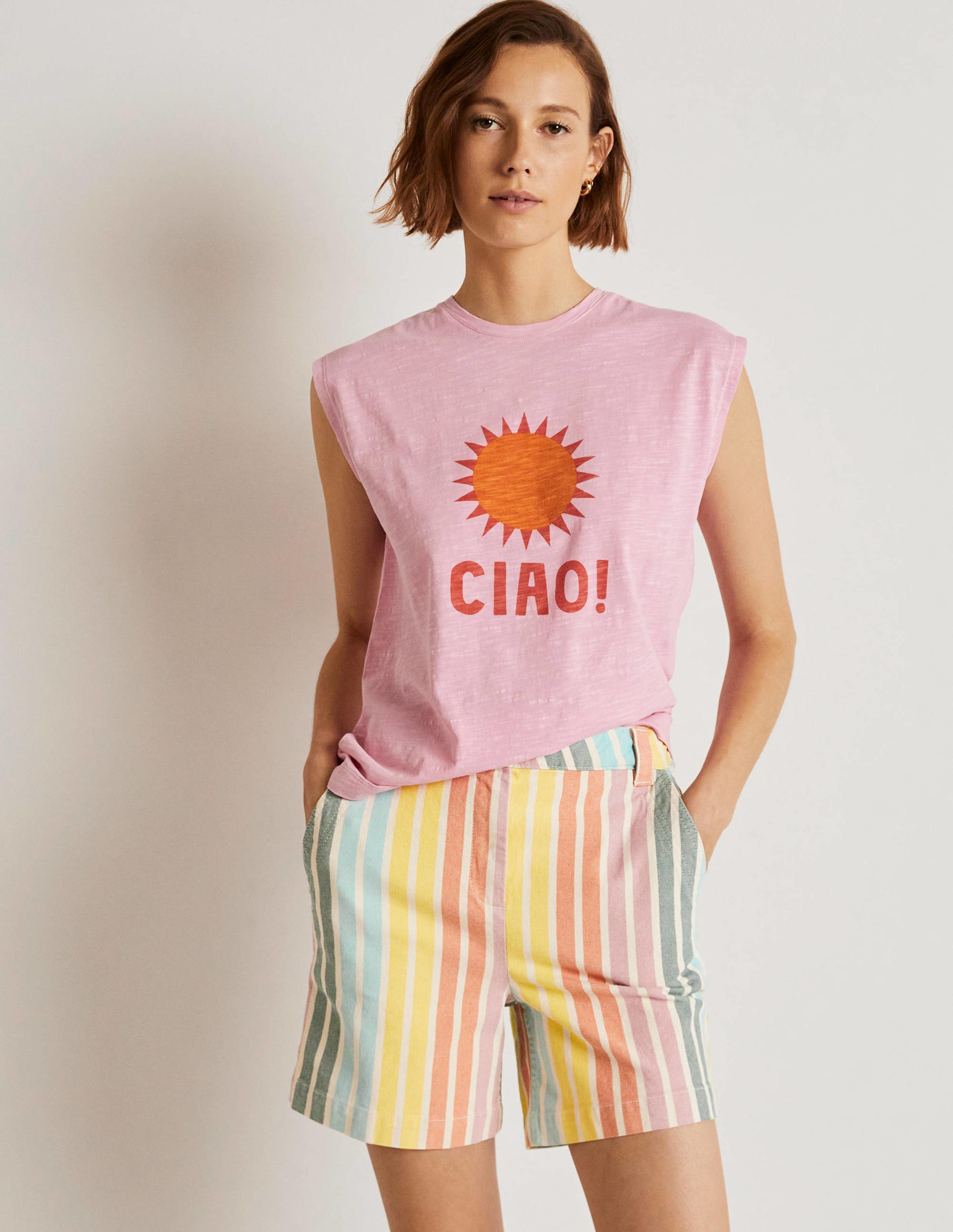 Classic Chino Shorts-Rainbow Stripe - Image 5