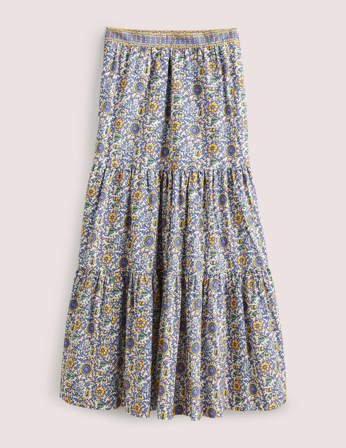 Lorna Tiered Maxi Skirt-Enchanting Twig, Ivory-6
