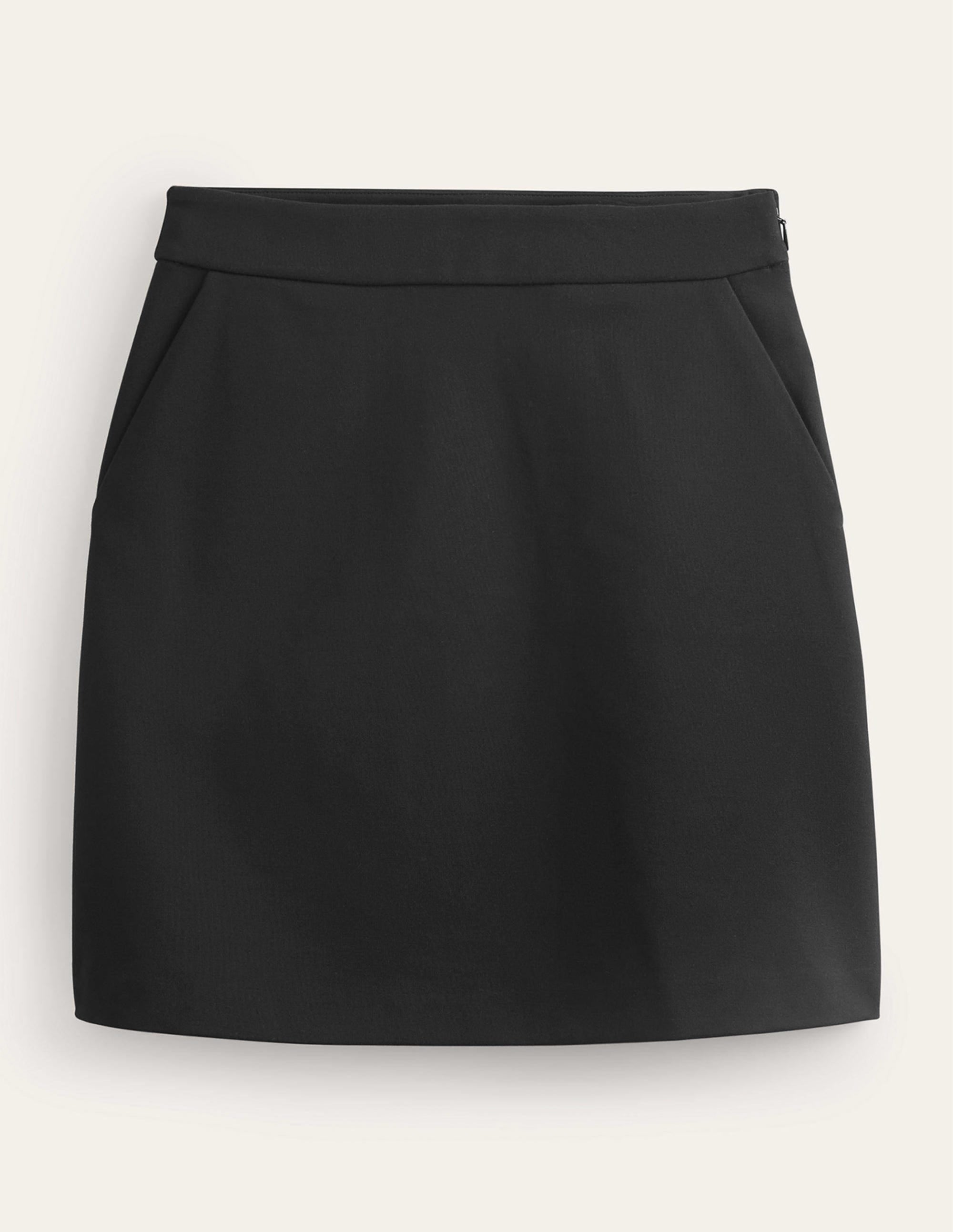 Ponte A-line Mini Skirt-Black - Image 5