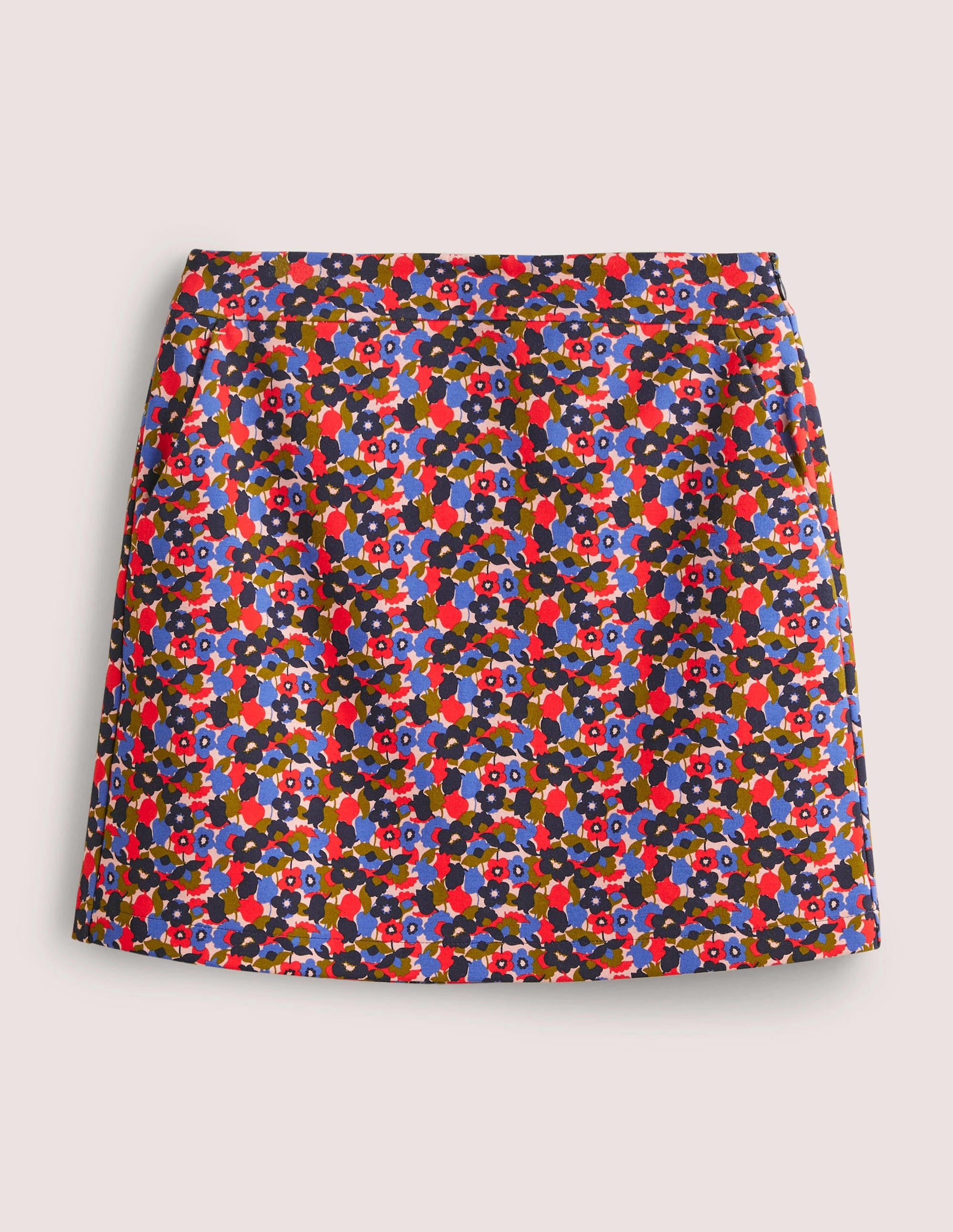 Ponte A-line Mini Skirt-Multi, Tulip Cluster - Image 7