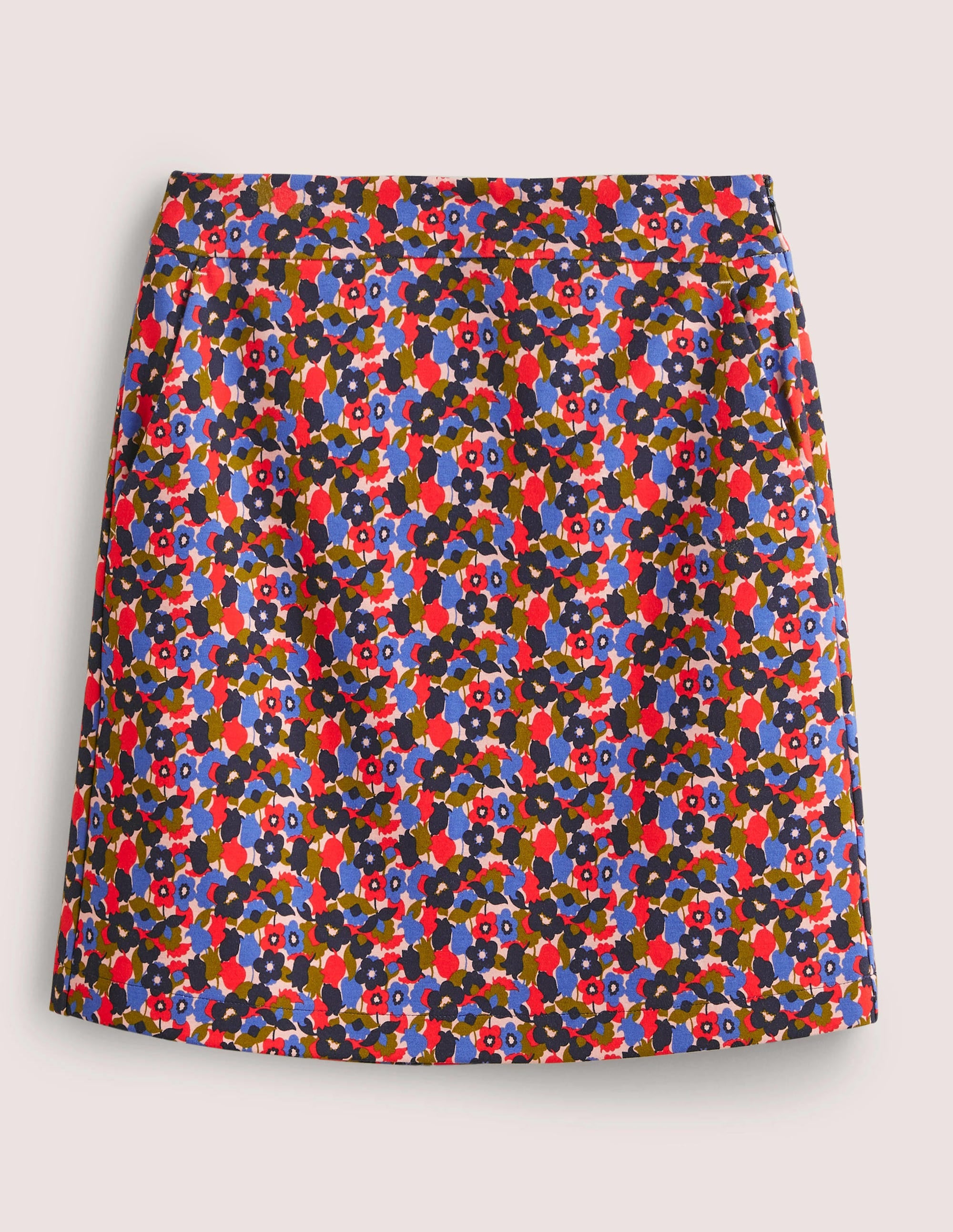 Ponte A-line Mini Skirt-Multi, Tulip Cluster - Image 6