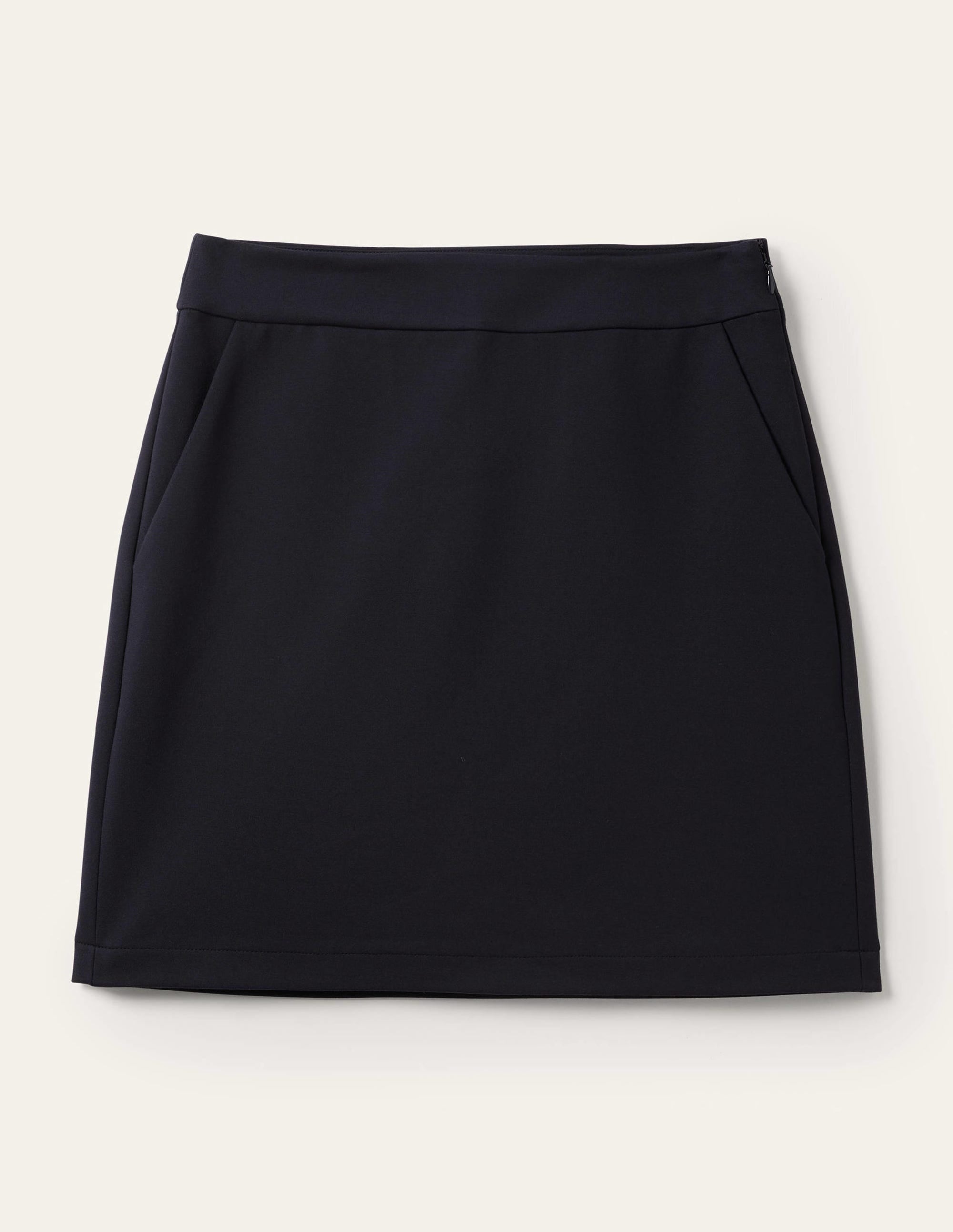 Ponte A-line Mini Skirt-Navy - Image 11