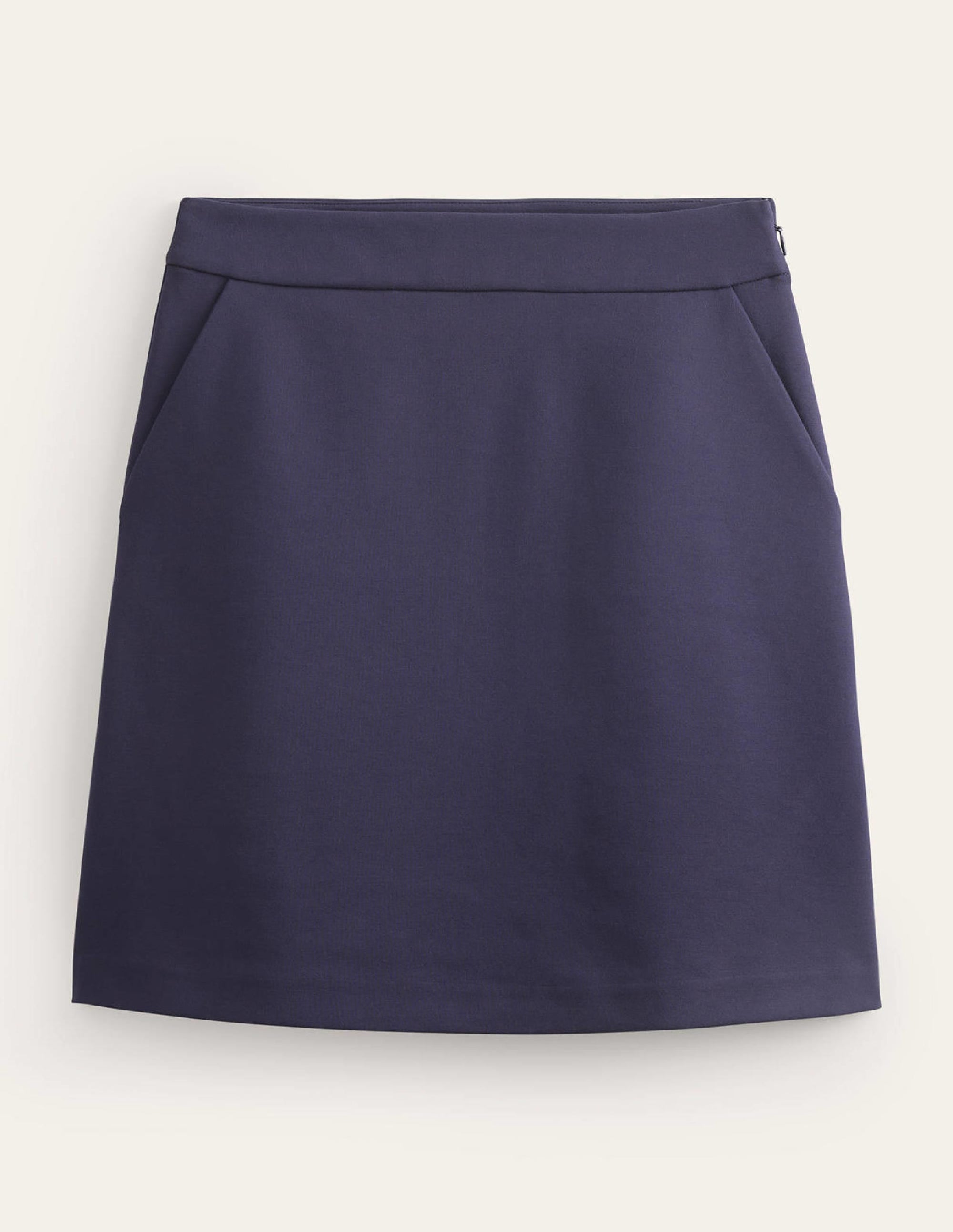 Ponte A-line Mini Skirt-Navy - Image 6