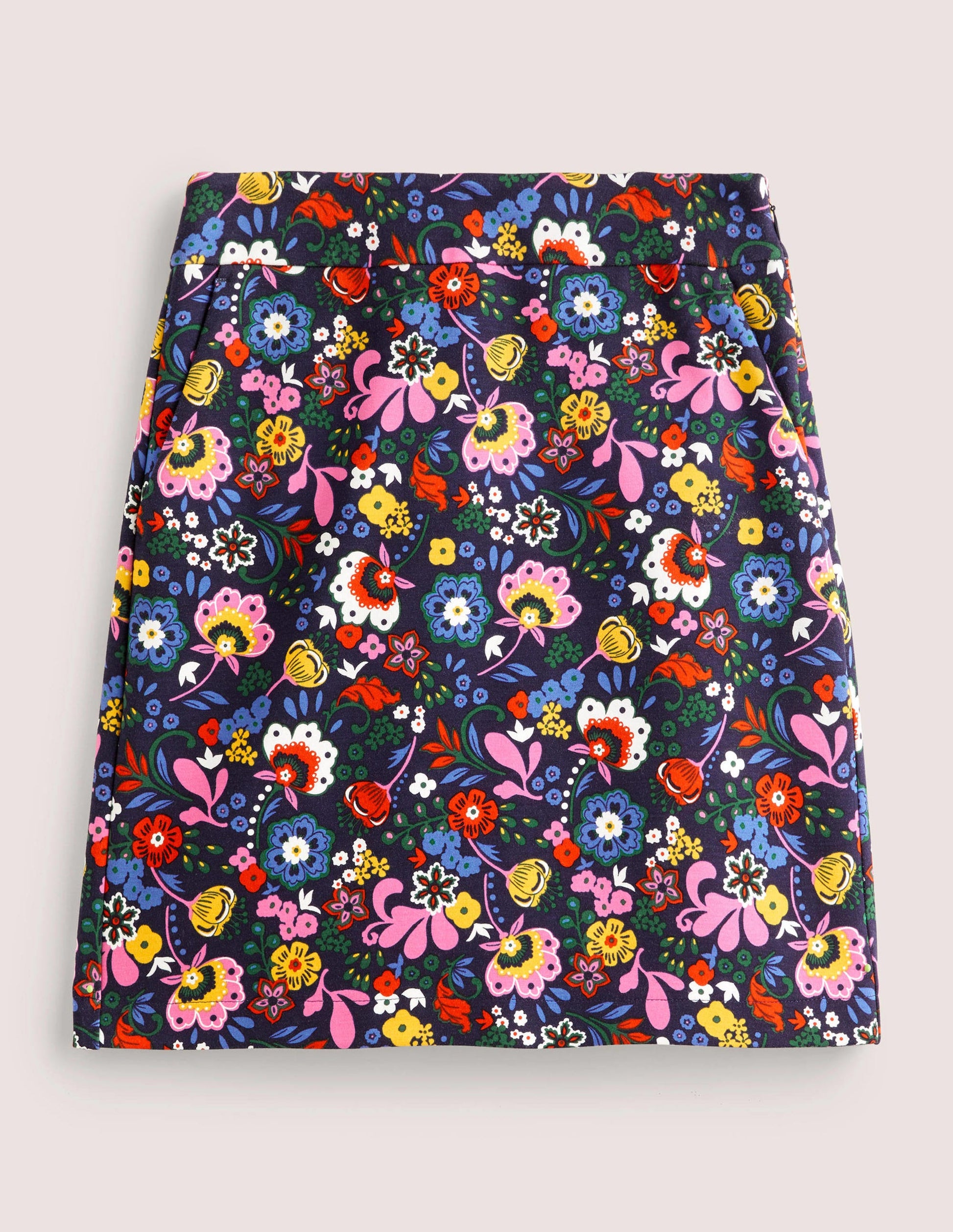 Ponte A-line Mini Skirt-Navy, Pretty Paradise-5