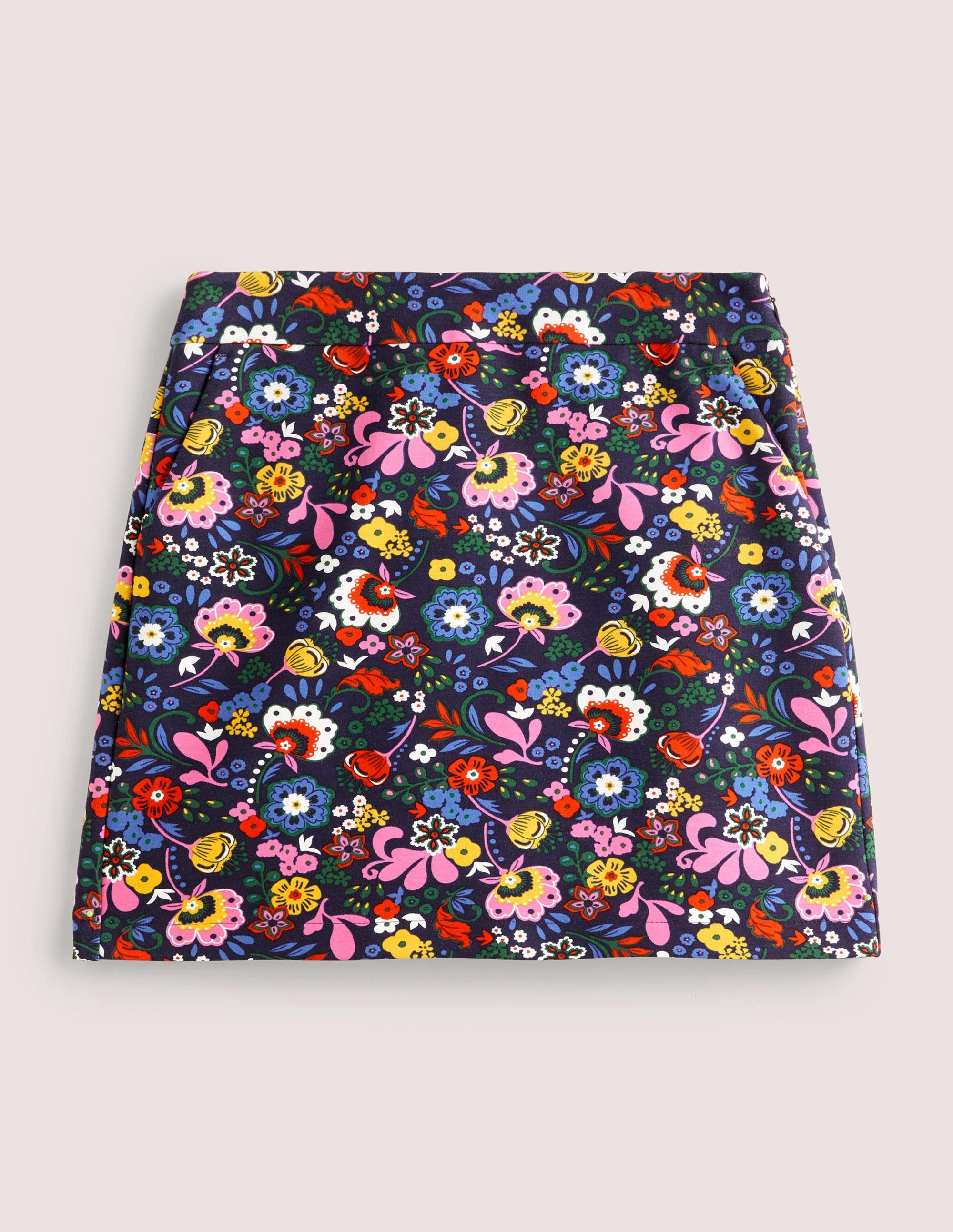 Ponte A-line Mini Skirt-Navy, Pretty Paradise - Image 6
