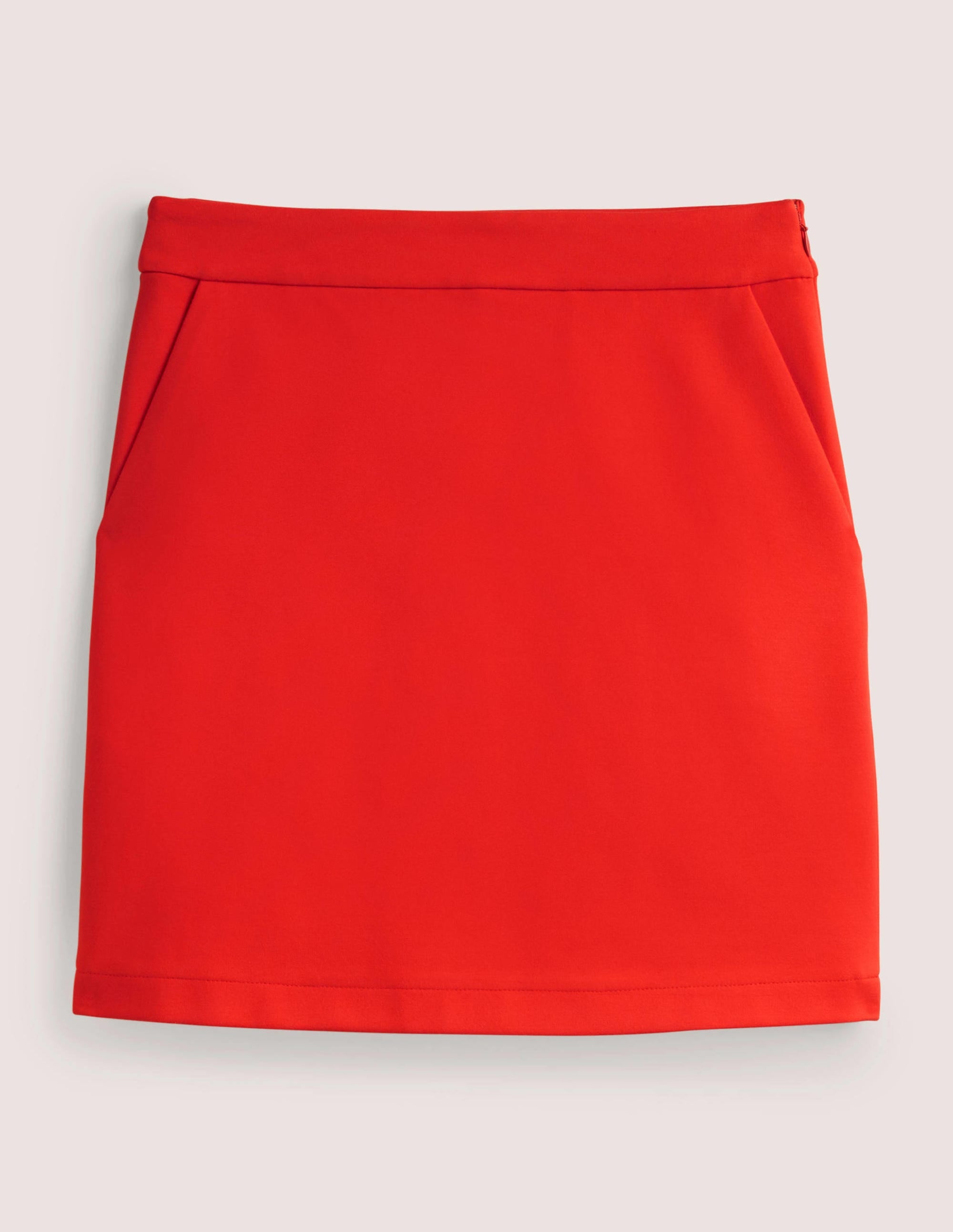 Ponte A-line Mini Skirt-Rocket Red - Image 6