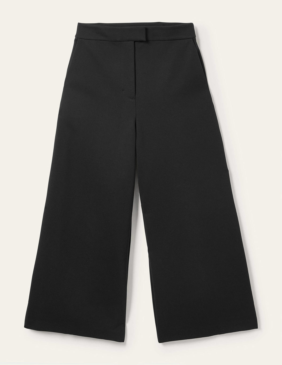 Jersey Wide Leg Culottes-Black - Image 9