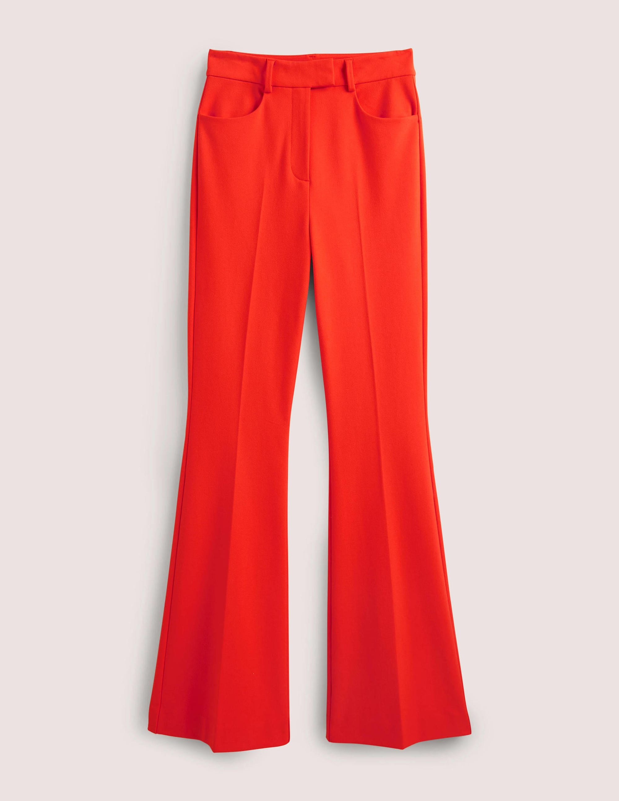 Bi-Stretch Flared Trousers-Rocket Red - Image 6