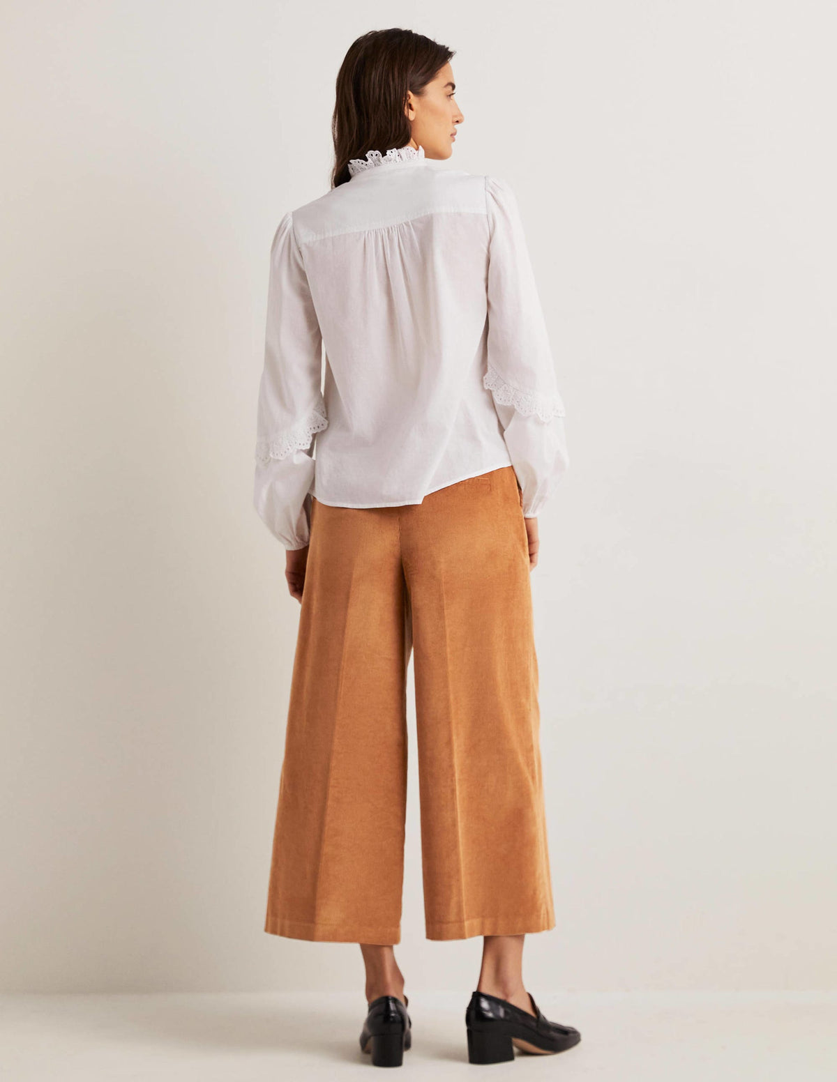 Wide Leg Culottes-Butterscotch Brown-3