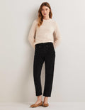 Straight Leg Corduroy Jeans-Black