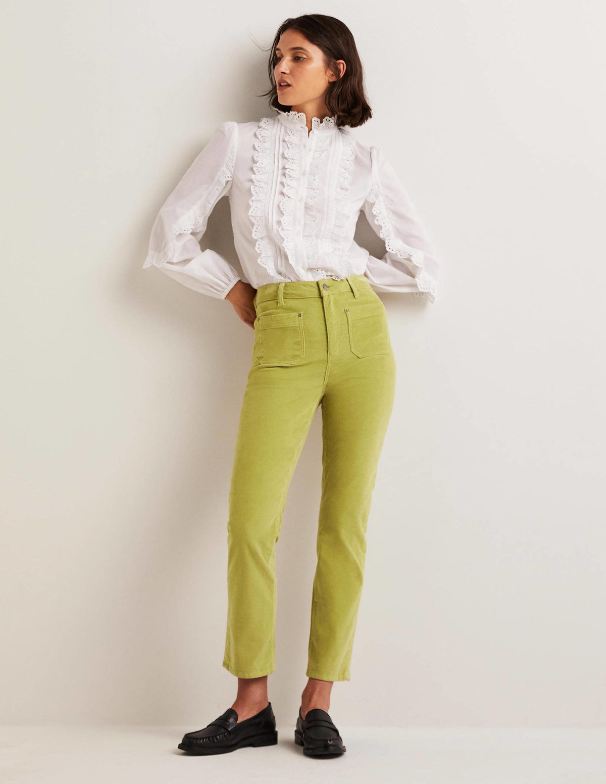 Straight Leg Corduroy Jeans-Cedar - Image 1