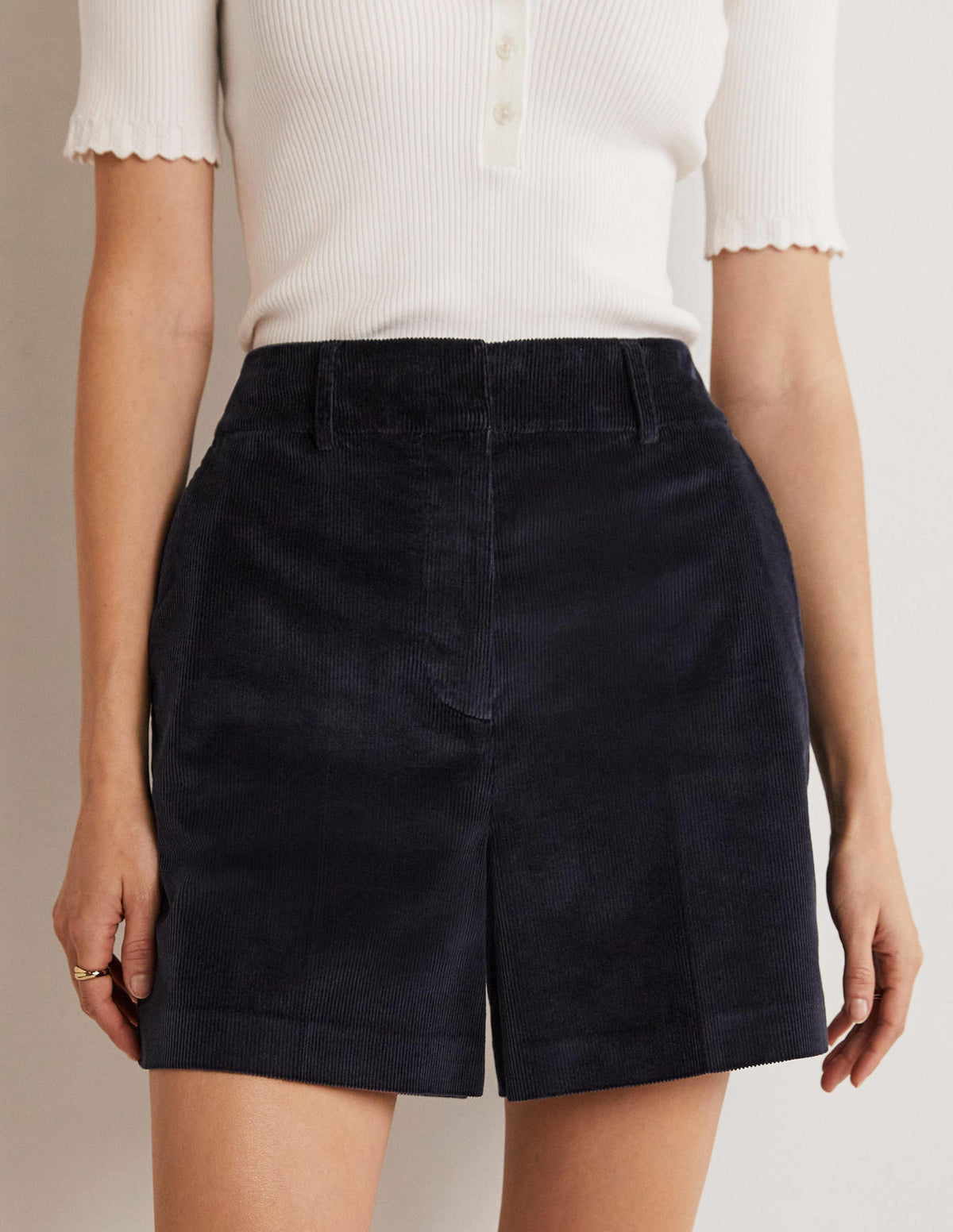 High Waist Shorts-Navy - Image 9