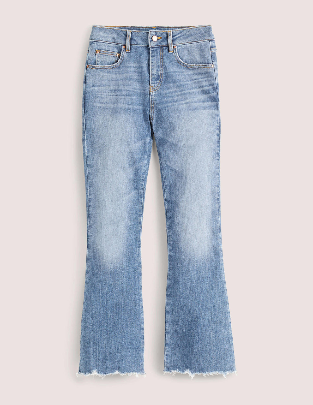 Fitted Cropped Flare Jeans-Light Vintage - Image 6