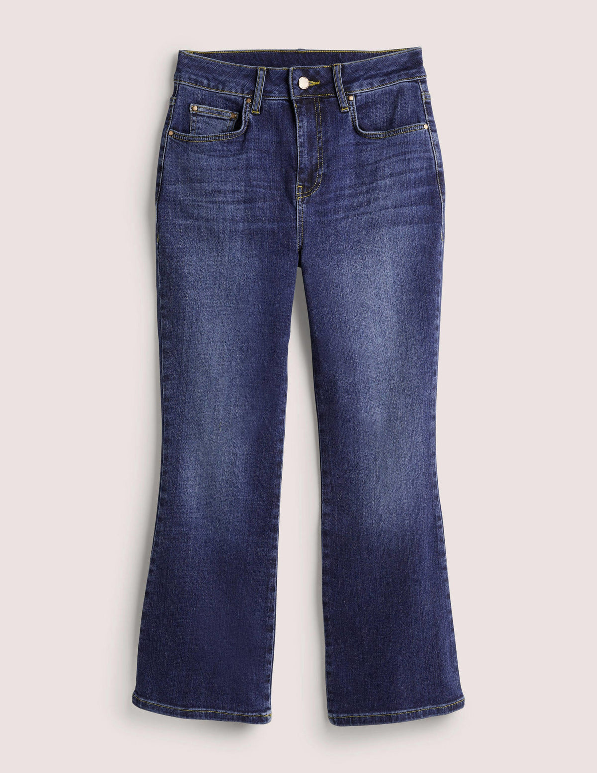Fitted Cropped Flare Jeans-Dark Vintage - Image 6