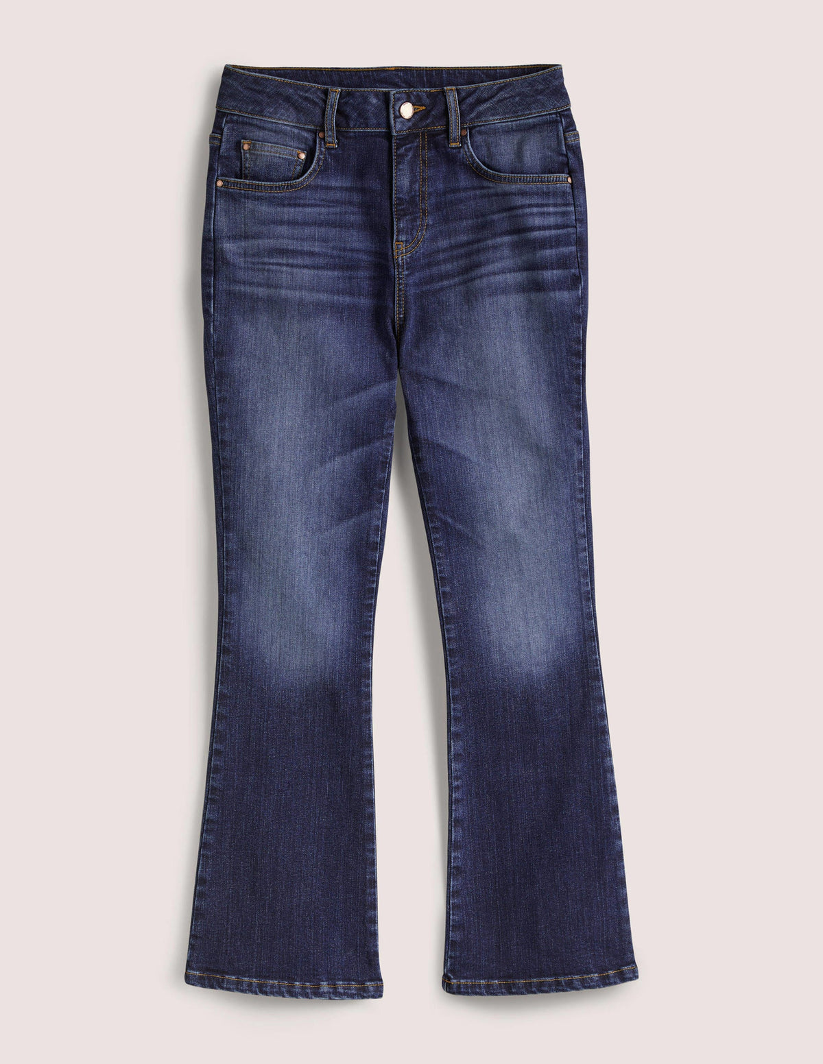 Fitted Cropped Flare Jeans-Dark Vintage - Image 11