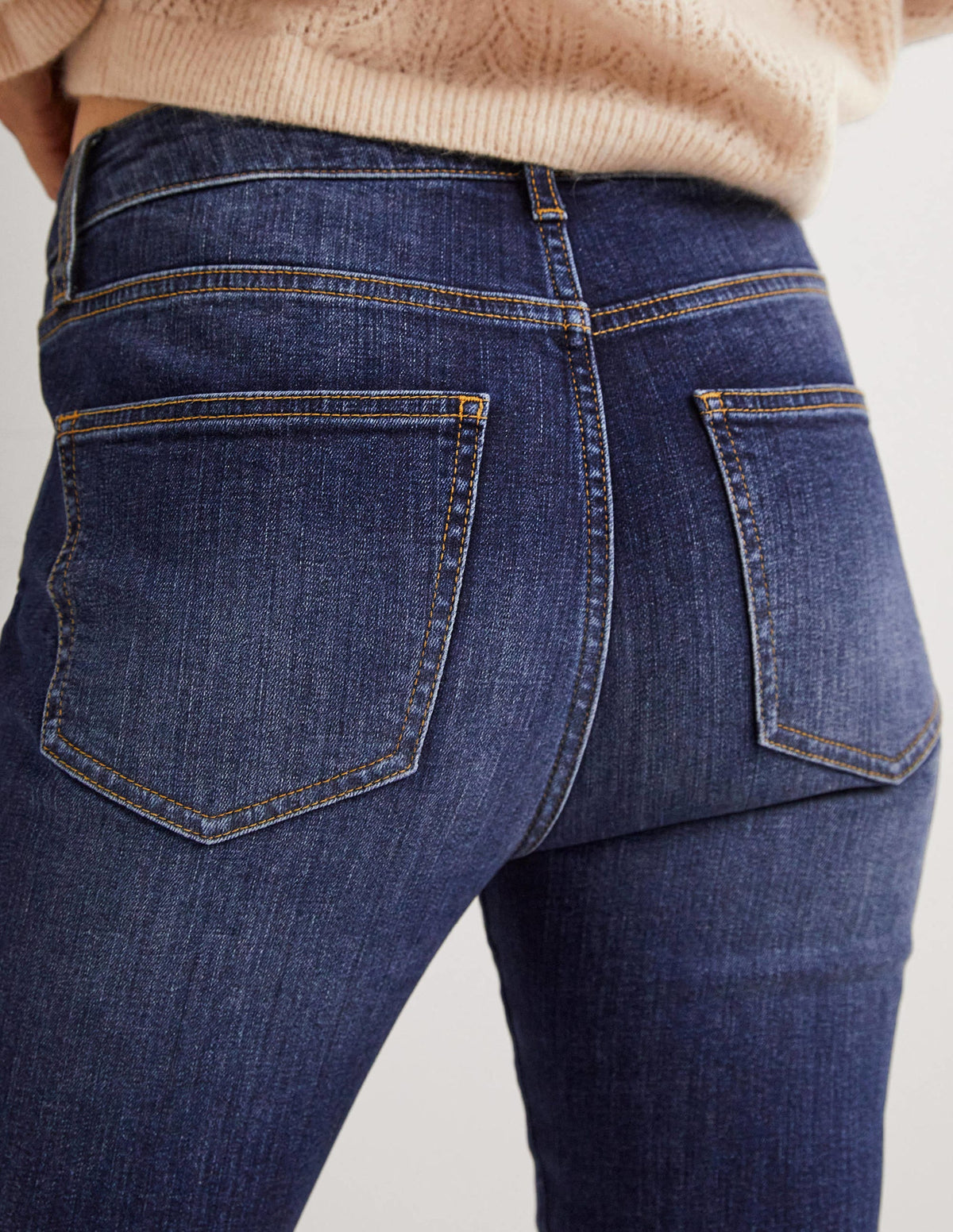 Fitted Cropped Flare Jeans-Dark Vintage - Image 2