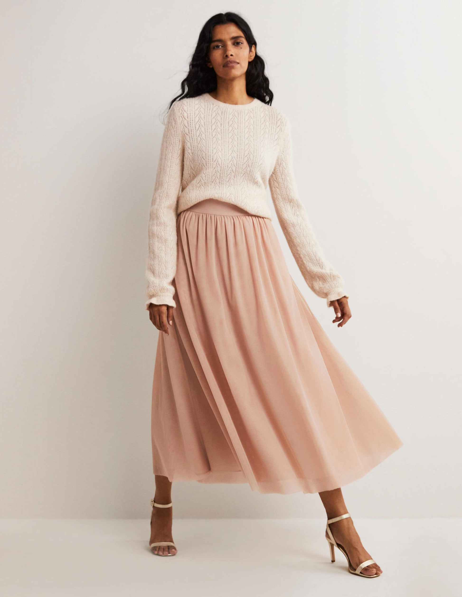 Tulle Full Midi Skirt-Popcorn-1